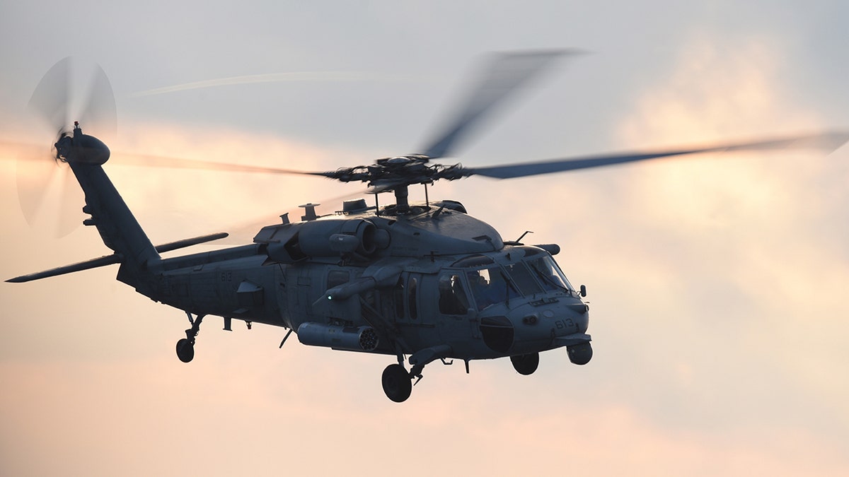 MH-60S Seahawk helicopter performing routine flight operation, Atlantic Ocean, July 4, 2018. Five soliders died in a helicopter crash in Nov. 2023.