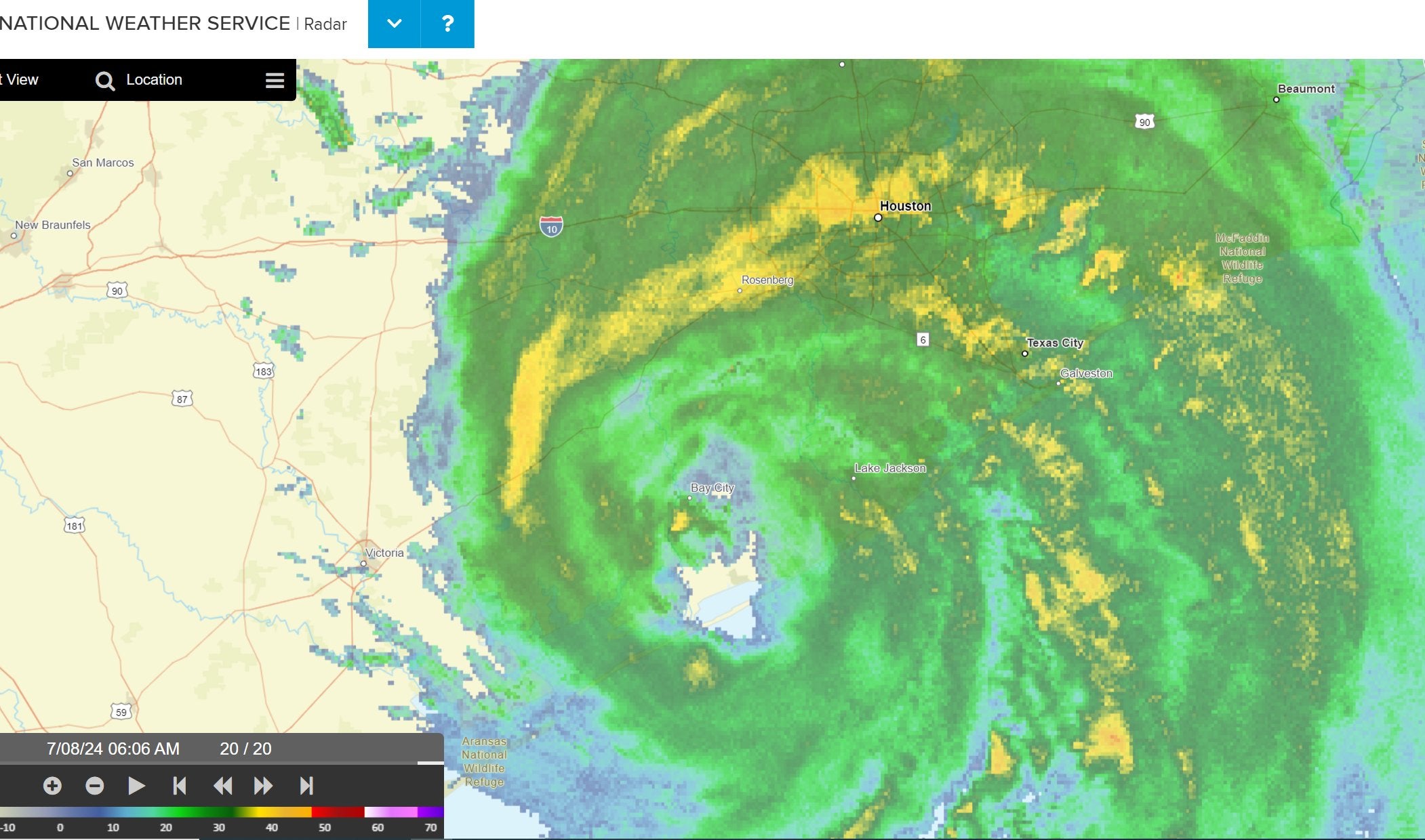 Hurricane Beryl’s position as of 5am CDT Monday