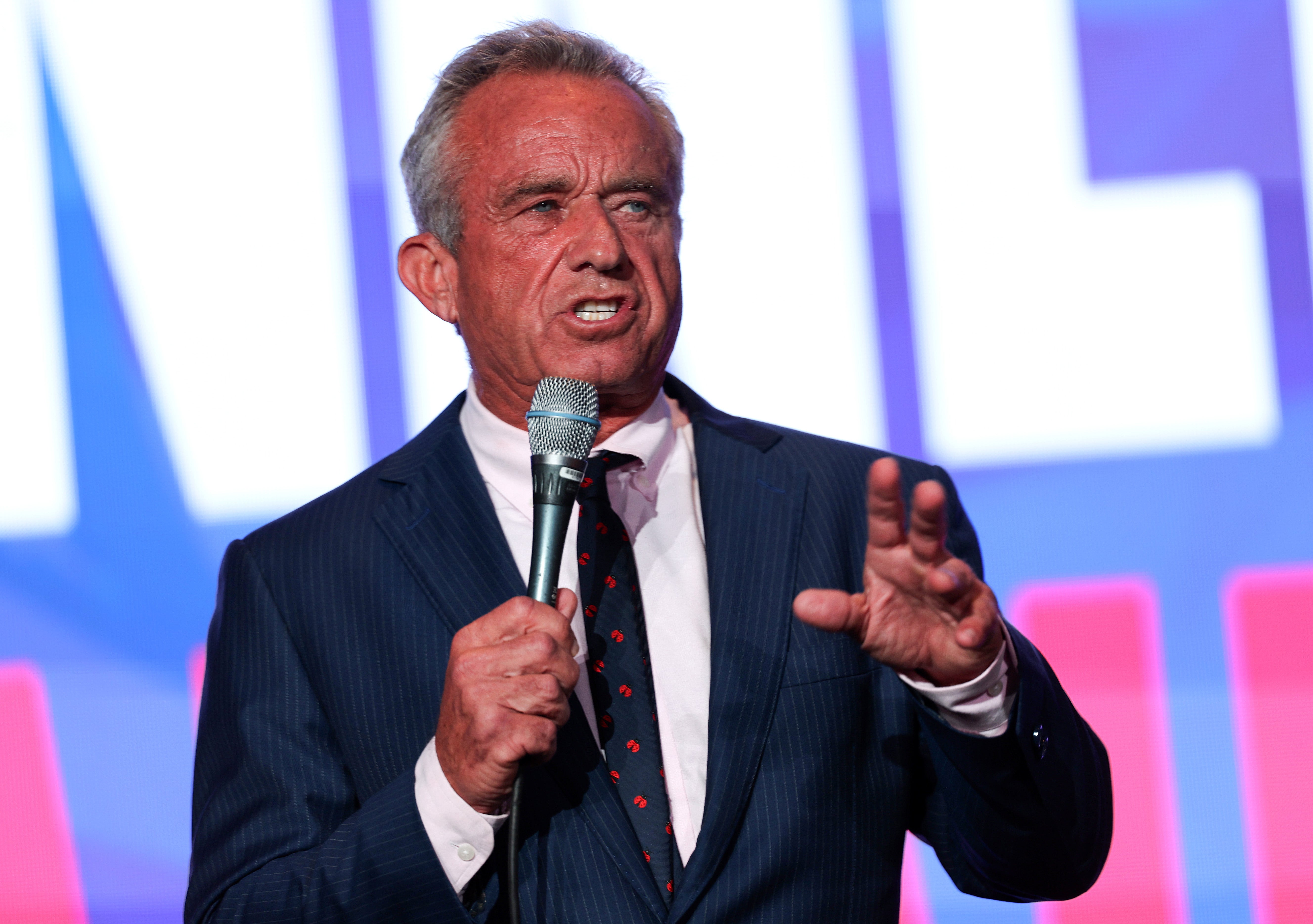 Robert F Kennedy Jr speaks at the Libertarian National Convention on 24 May 2024 in Washington, DC