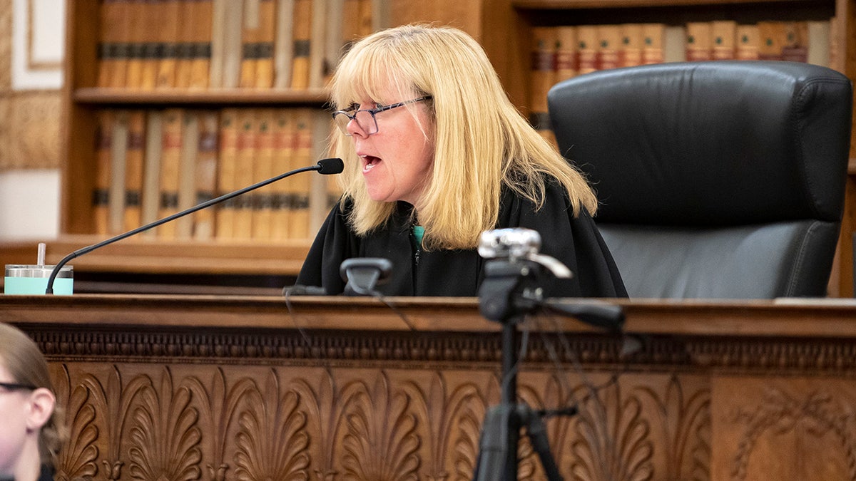 Judge Beverly Cannone presides over jury selection during the Karen Read trial at Norfolk County Superior Court