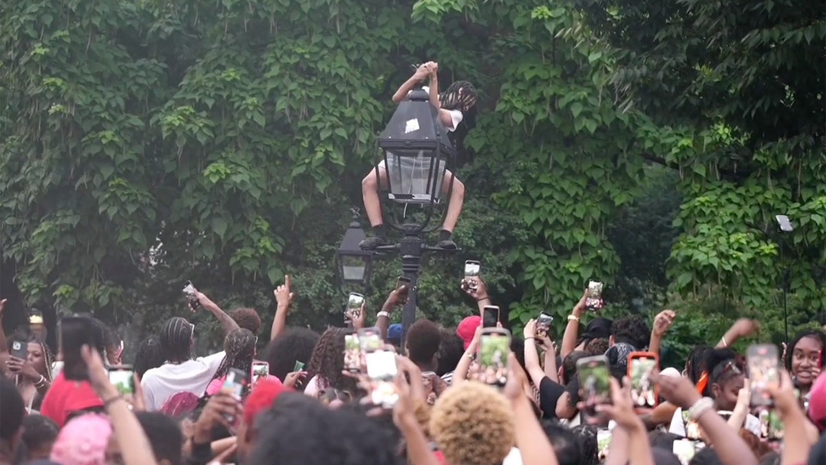 Moments of mayhem that broke out at NYC's Washington Square Park after Pride Parade