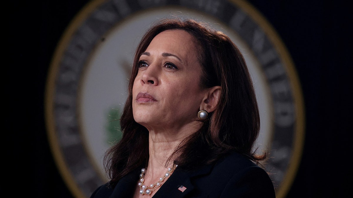 U.S. Vice President Kamala Harris attends an infrastructure event