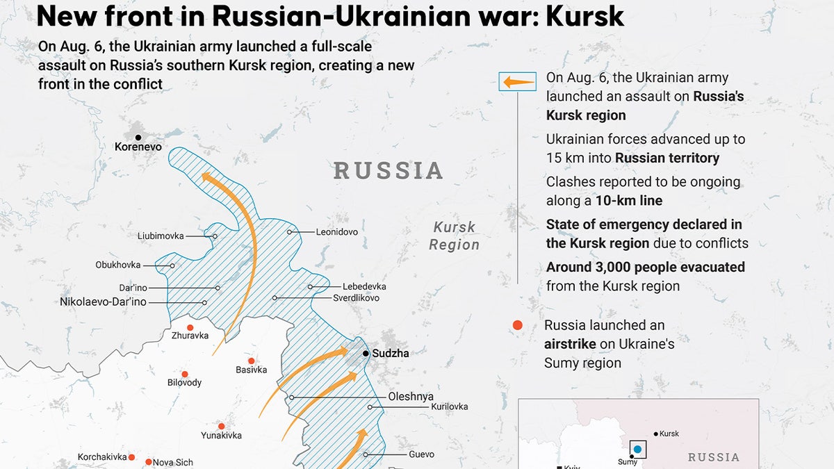 Kursk invasion map