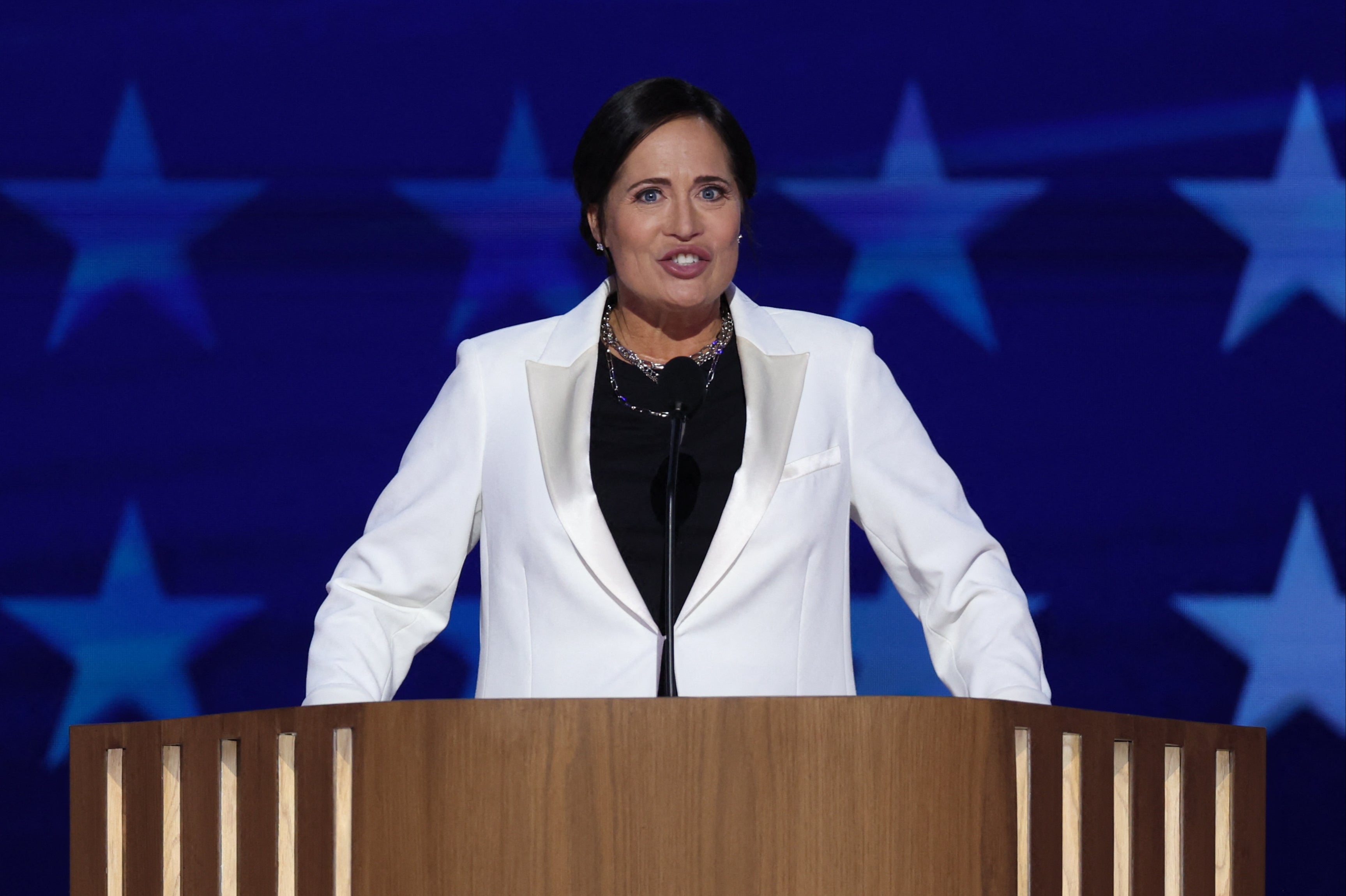 Grisham told DNC attendees that Trump has ‘no empathy, no morals, and no fidelity to the truth’