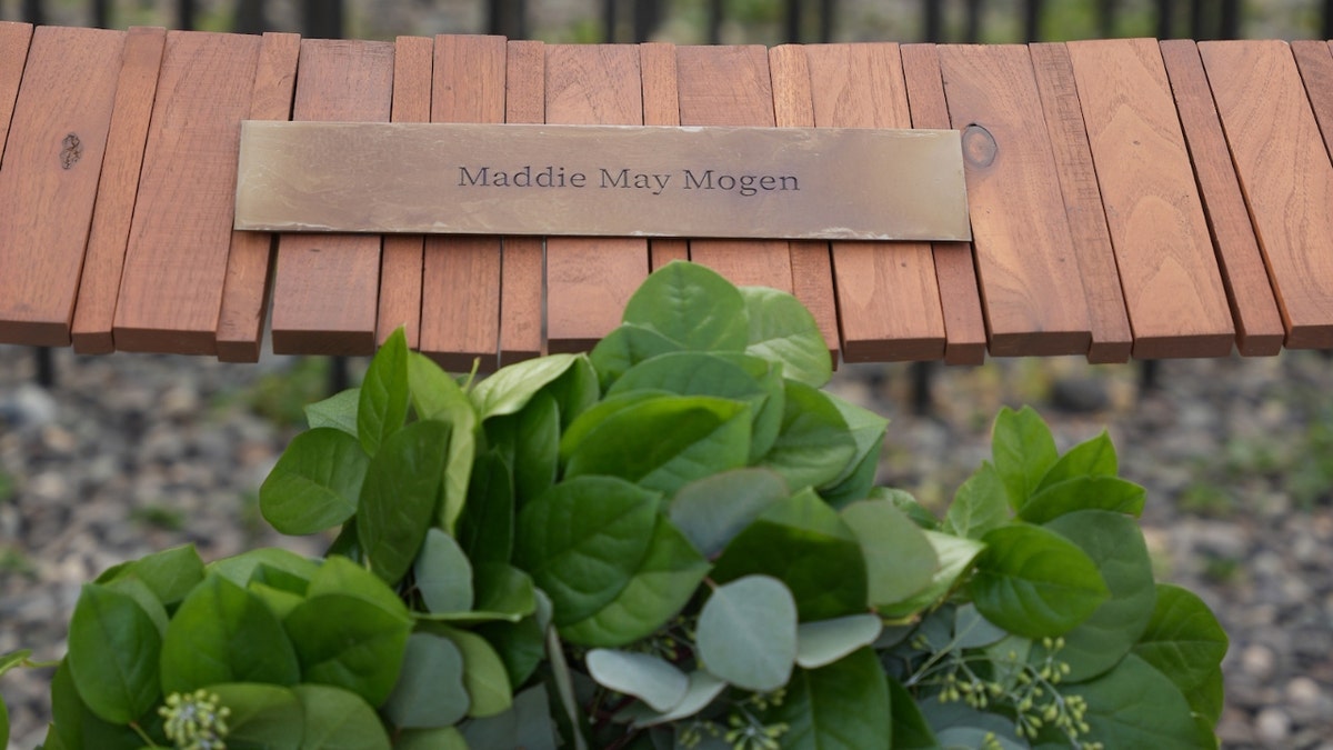 Madison May Mogen's name displayed on the University of Idaho Vandal Healing Garden memorial.