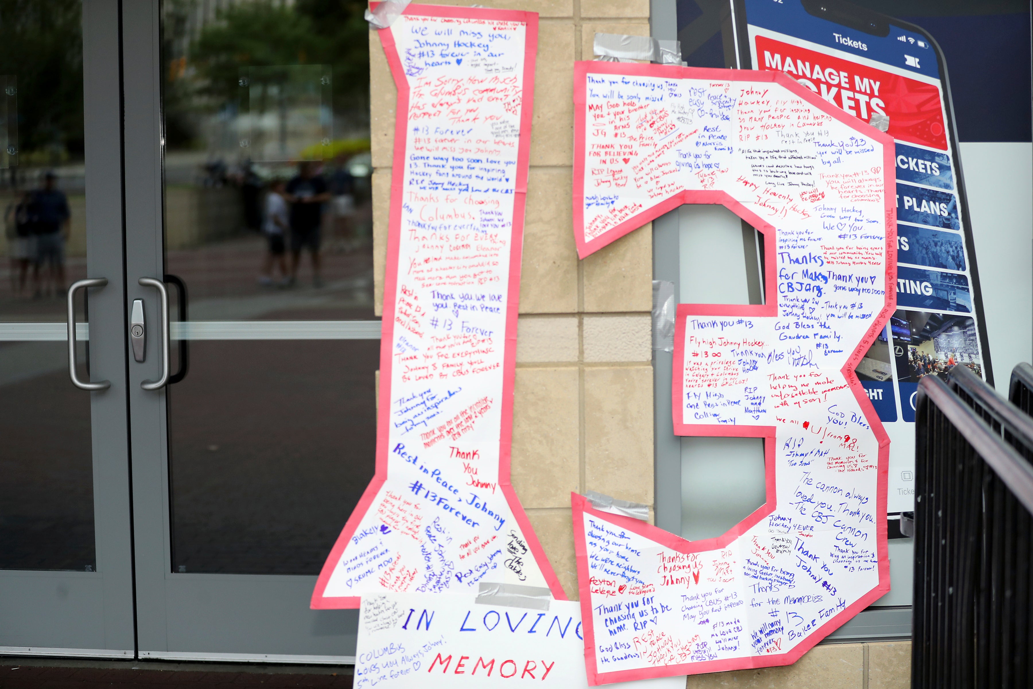 Memorial for Johnny Gaudreau following his and brother Matthew’s death