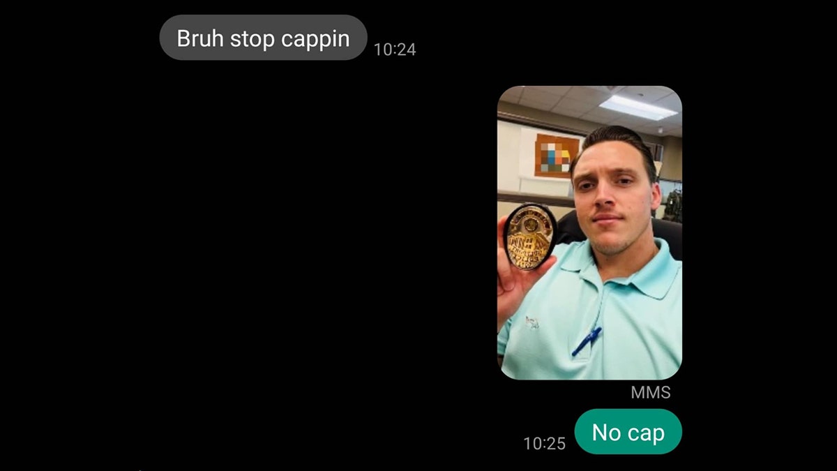 Officer's text with picture