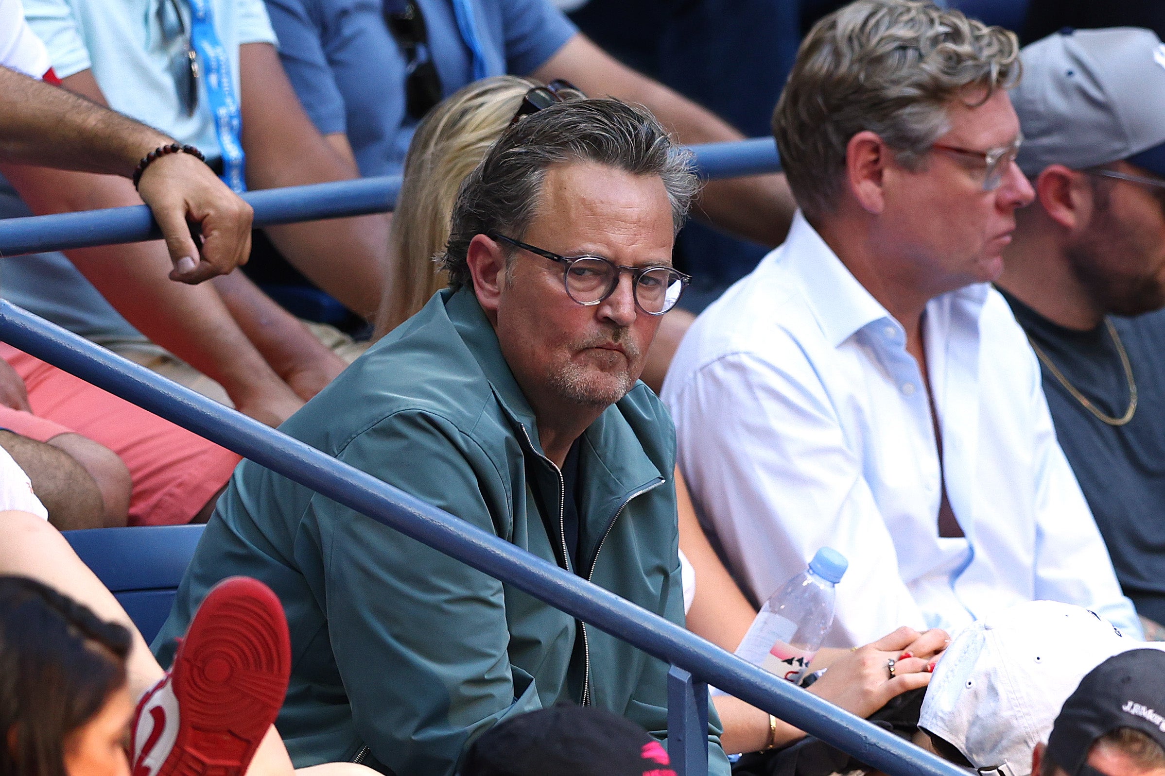 Matthew Perry at the US Open on September 10, 2022. He died on October 28, 2023, and now a doctor accused of supplying drugs has appeared in court.