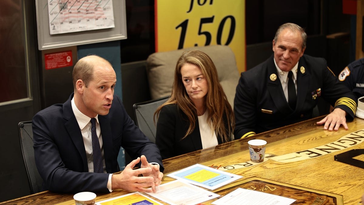 Prince William and Laura Kavanagh attend a discussion in New York City