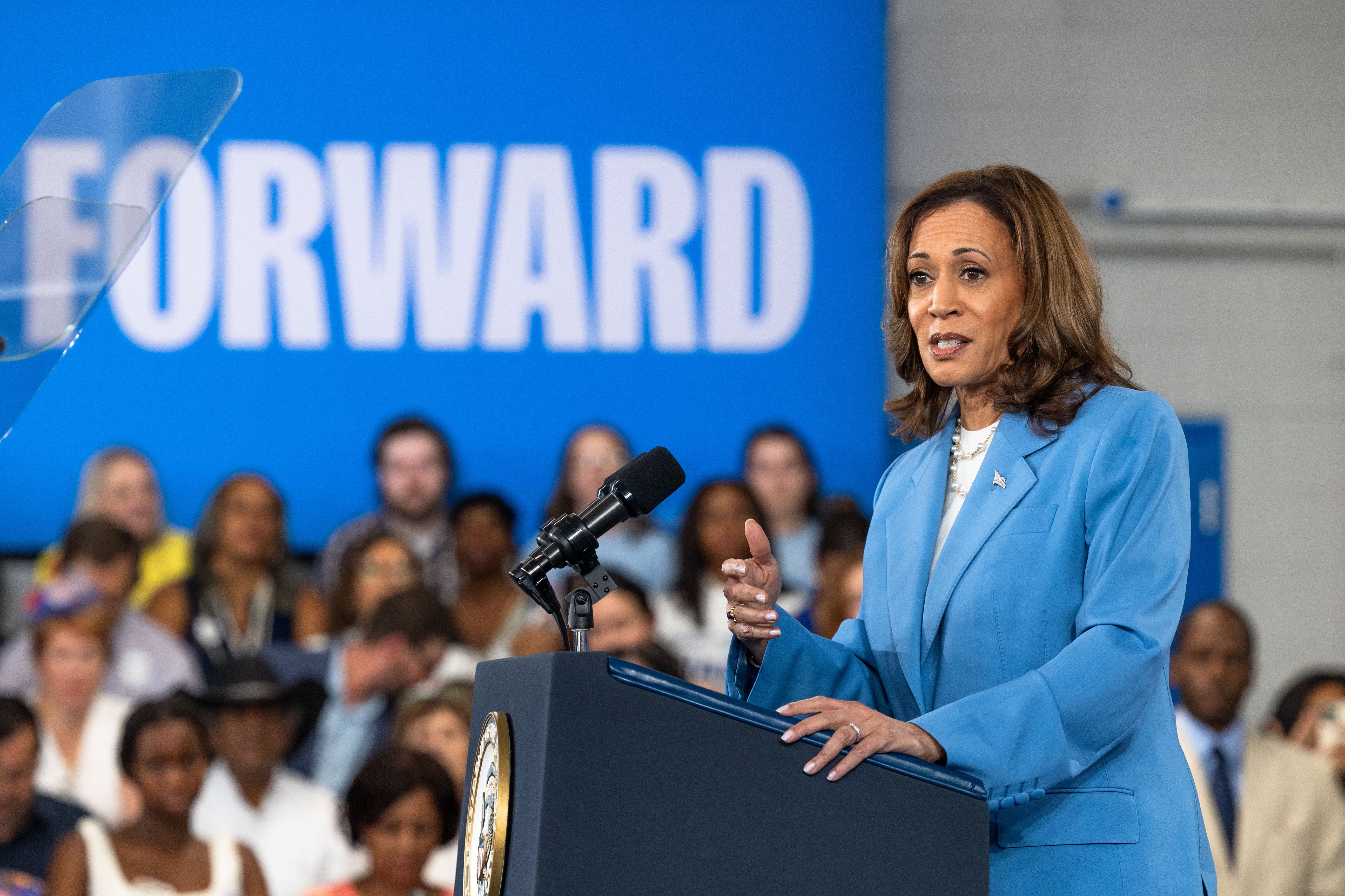 Vice President Kamala Harris campaigns in North Carolina, a key swing state that the president of Future Forward said she needs in order to win