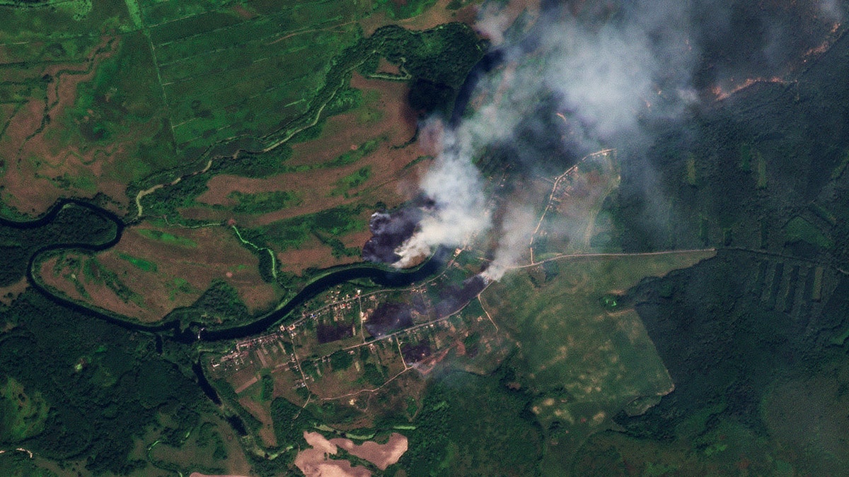 fires near the village of Krasnooktyabrskoe