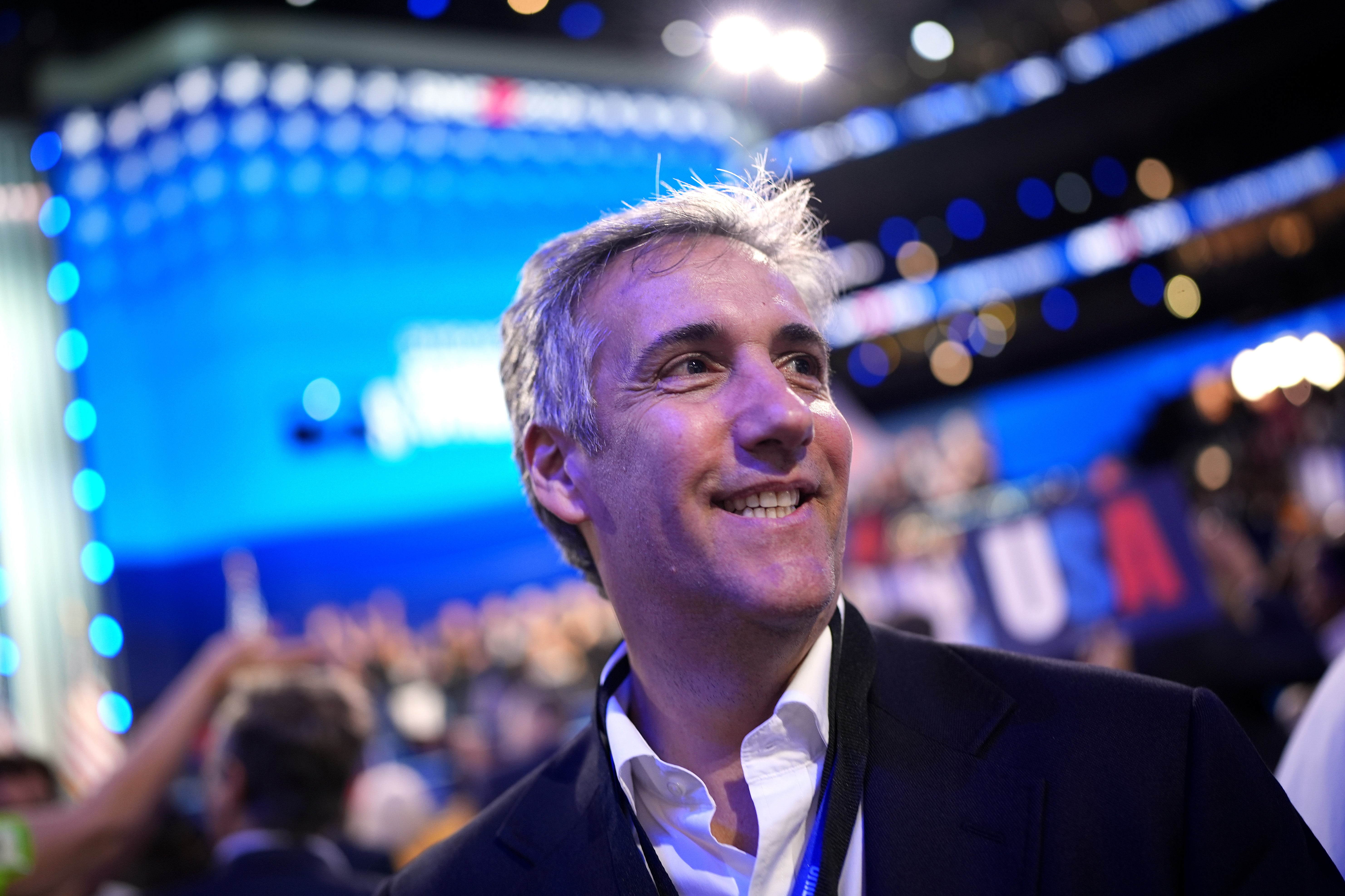 Michael Cohen, former personal lawyer to former U.S. President Donald Trump, attends the second day of the Democratic National Convention at the United Center on August 20, 2024 in Chicago, Illinois. Cohen trashed his former boss while mingling at the convention