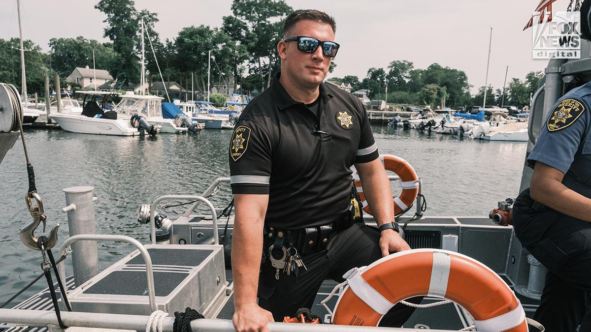 The Suffolk County Sheriff's Office Marine Unit patrols the Great Peconic Bay