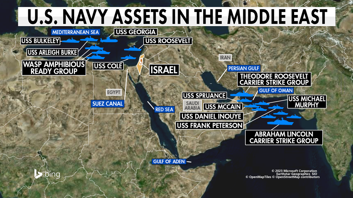 US Navy ship location map