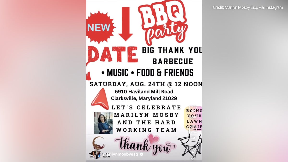 Marilyn Mosby Thank You BBQ Flyer