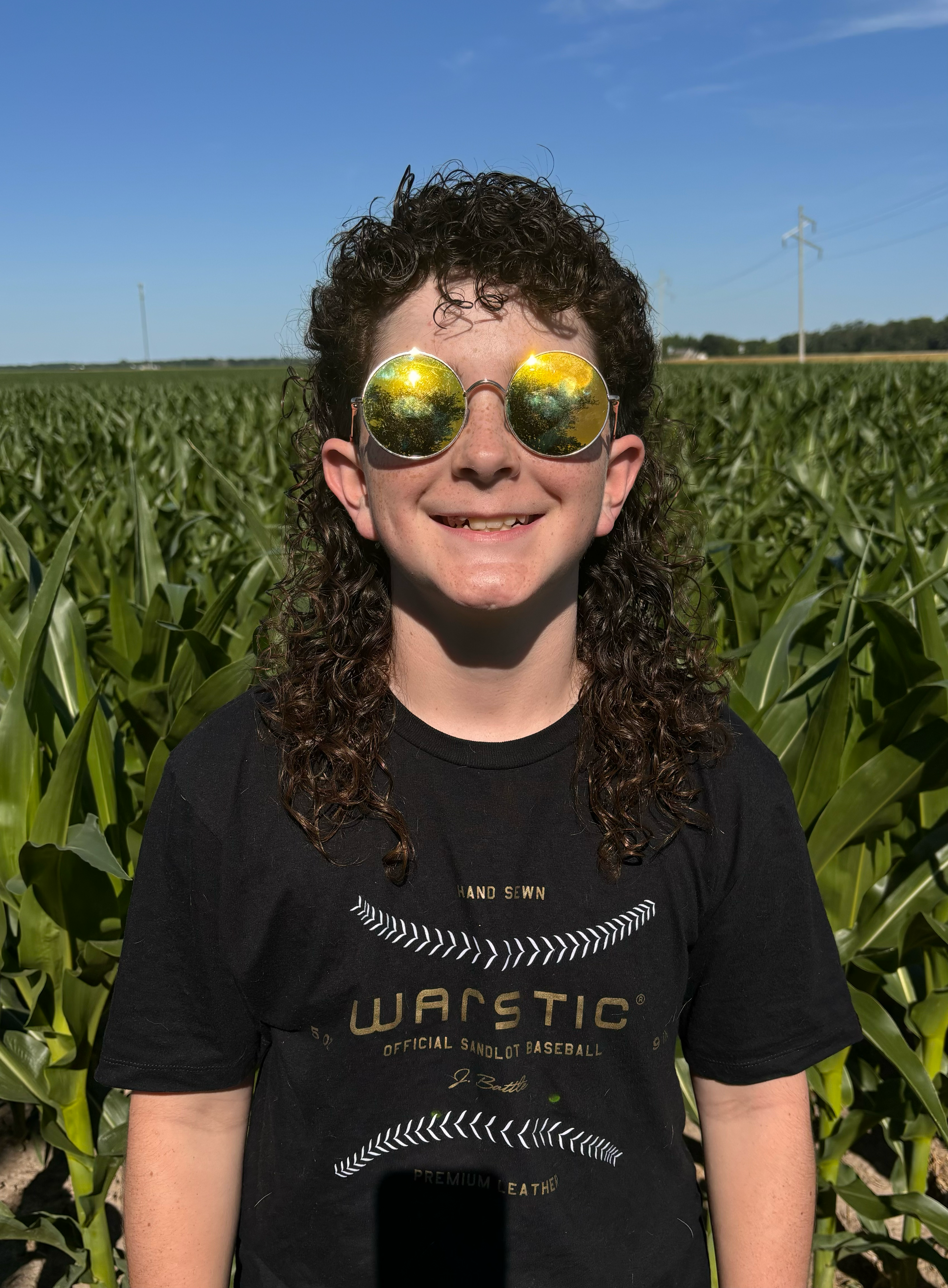 Killian Todd, 13, of Hamilton, Illinois, began growing out his mullet about four years ago after making a bet with his older cousin