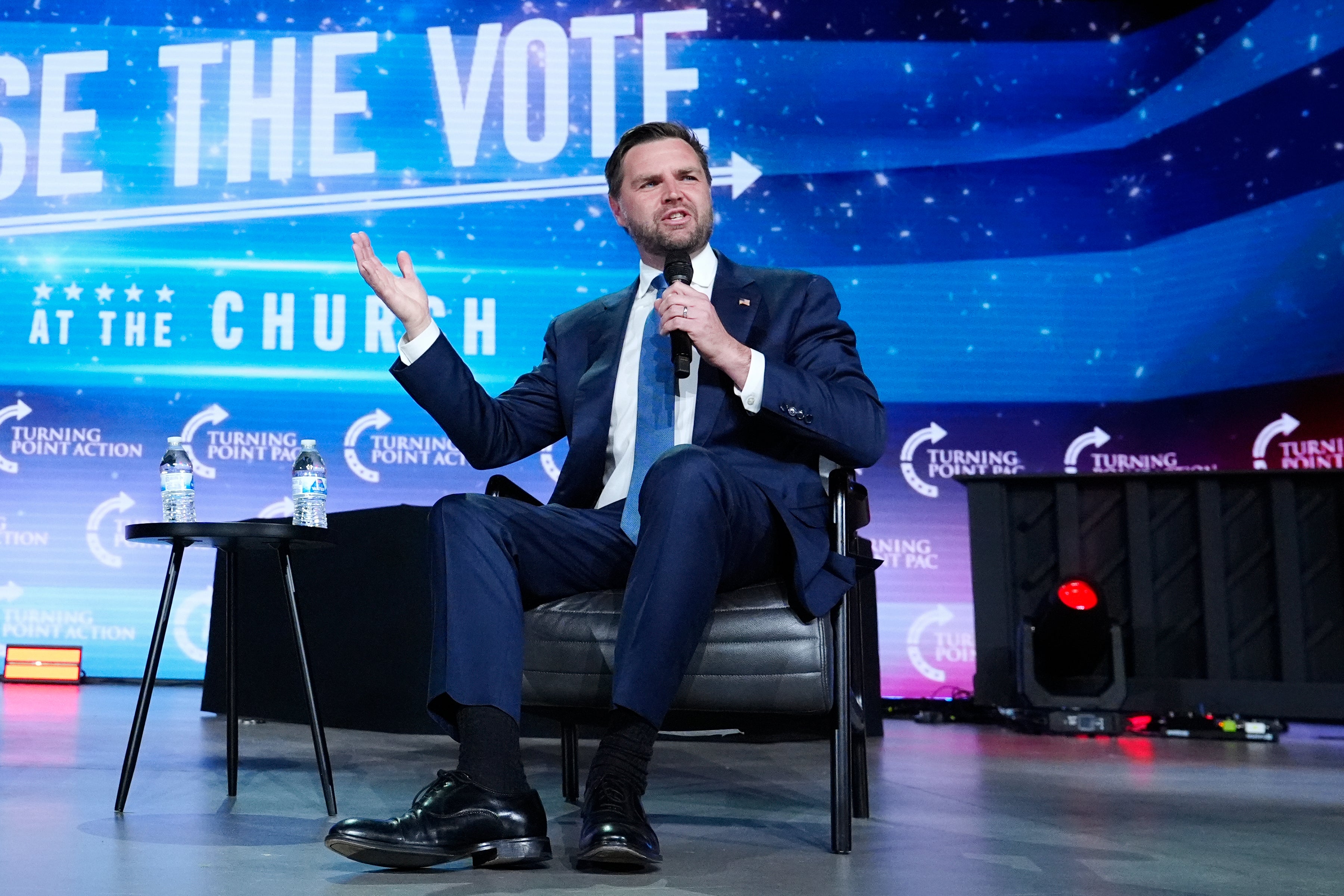 JD Vance speaks at a campaign event in Arizona on September 4 where he also addressed childcare issues.