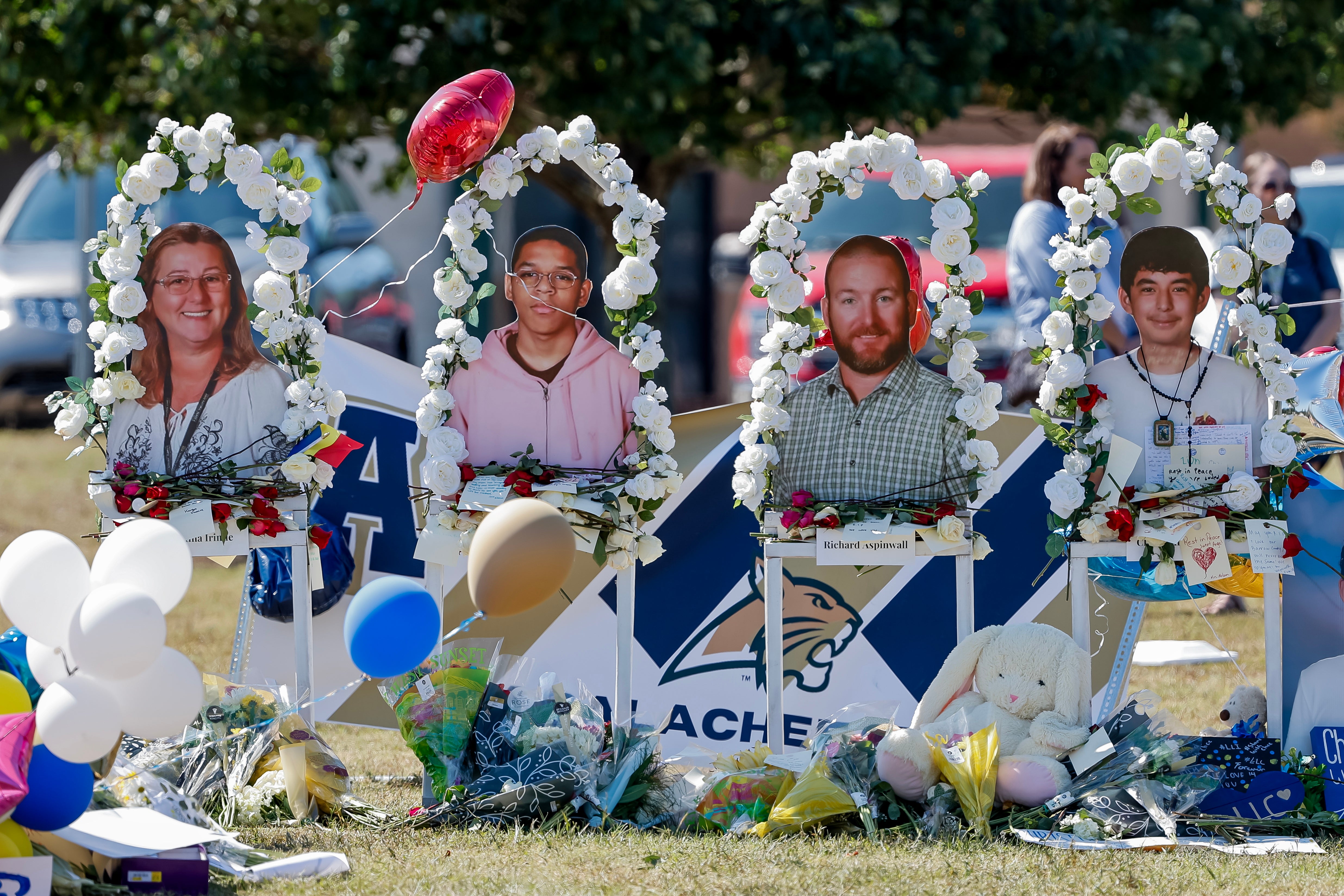 The memorial for the victims of the Apalachee High School shooting