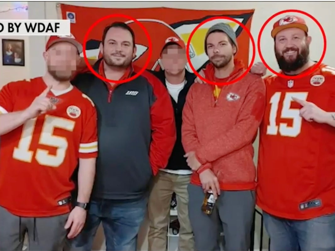 The bodies of Clayton McGeeney, 37, Ricky Johnson, 38, and David Harrington, 36, were found in Jordan Willis’ backyard on January 9, two days after they gathered to watch the Chiefs game