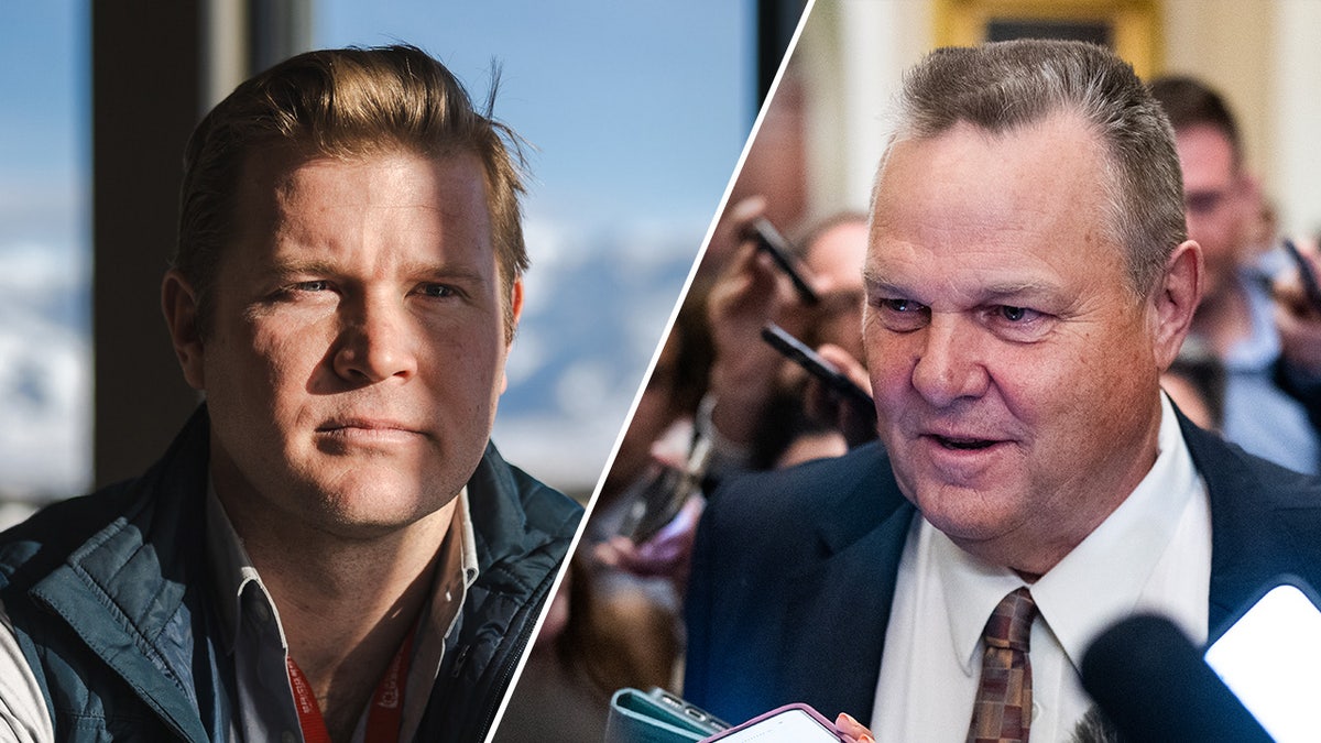 Tim Sheehy, Jon Tester in photo split