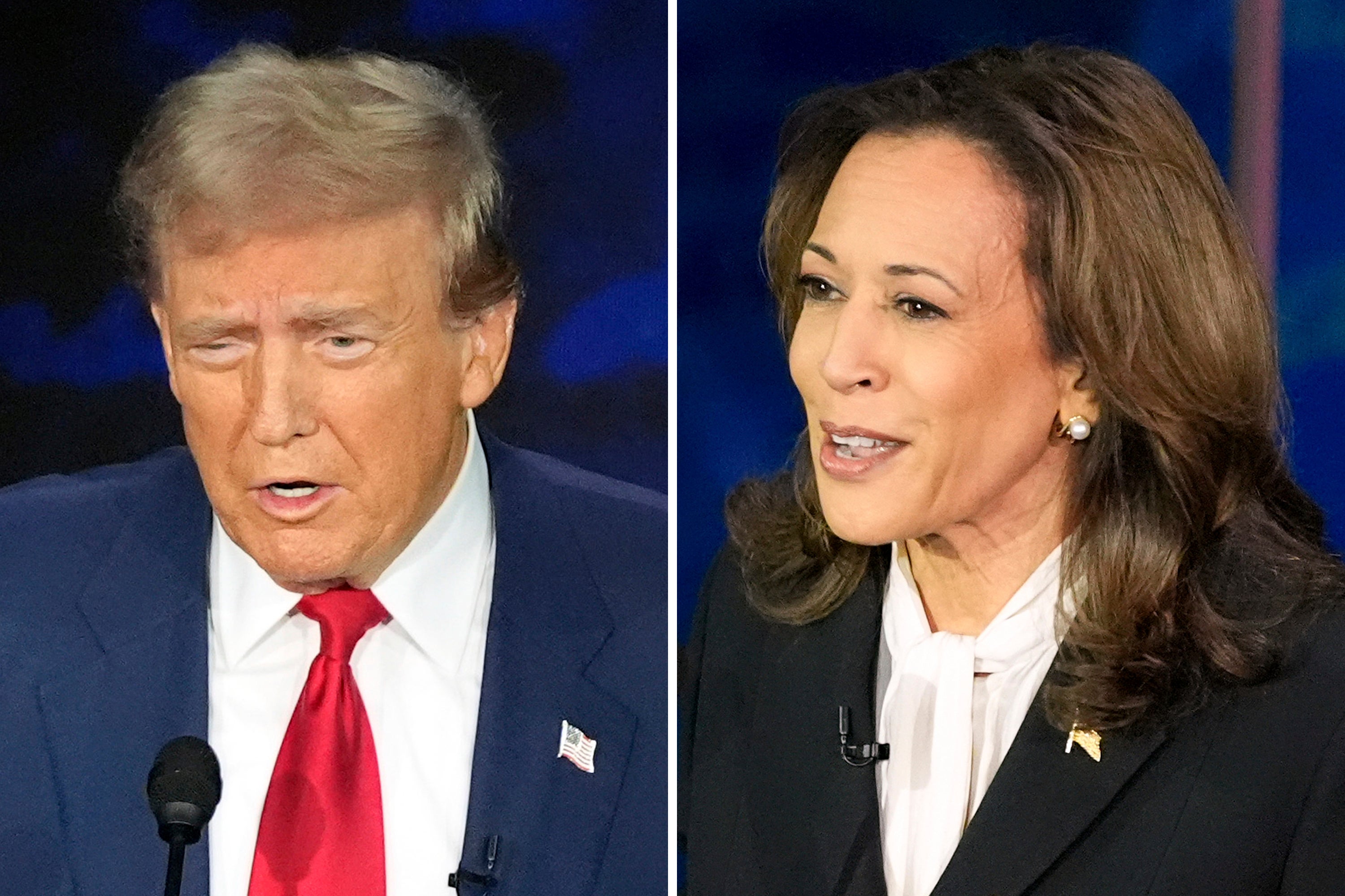 Donald Trump and Kamala Harris spar in their first-ever 2024 presidential debate on ABC News on September 10.