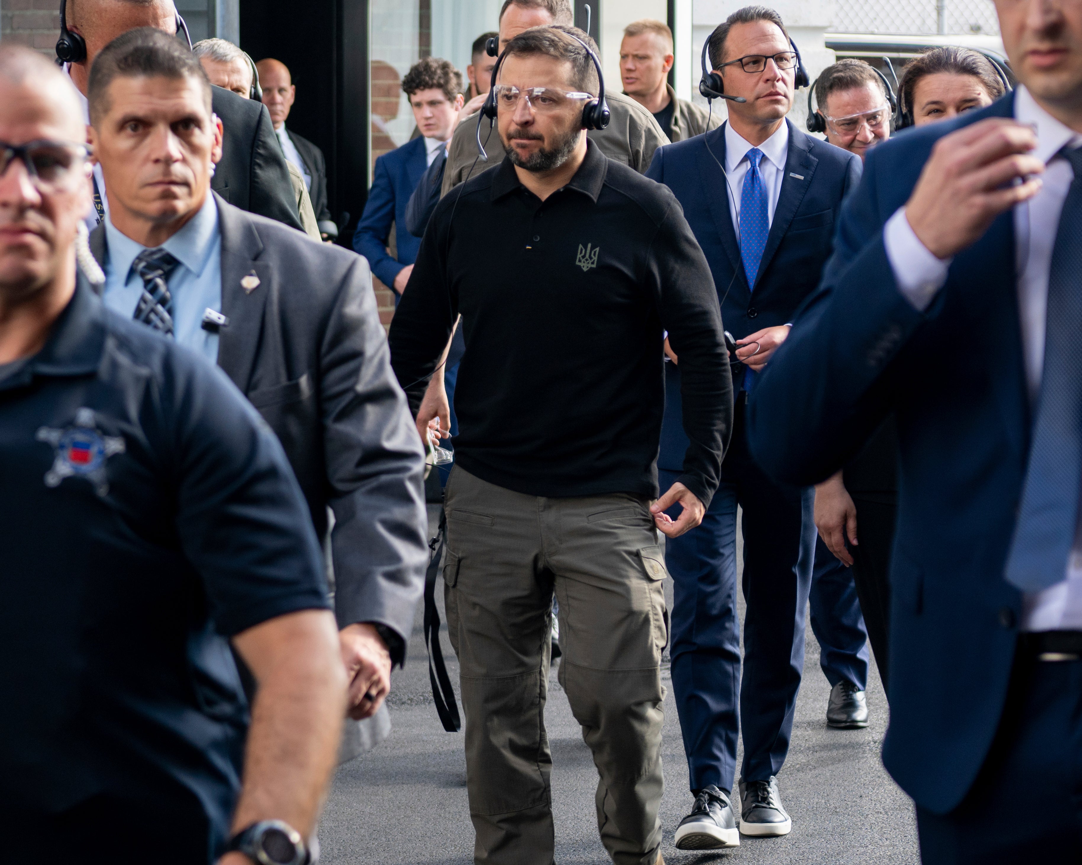 Ukrainian President Volodymyr Zelenskyy visits the Scranton Army Ammunition Plant in Scranton, Pennsylvania