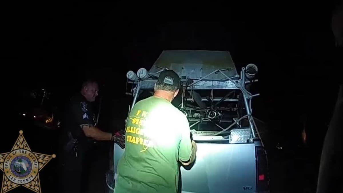 Truck that alligator was placed in