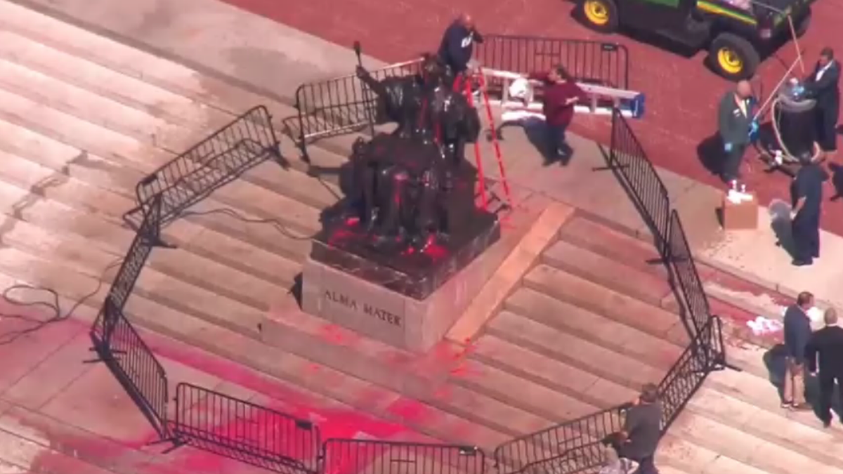 Alma Mater statue vandalized at Columbia