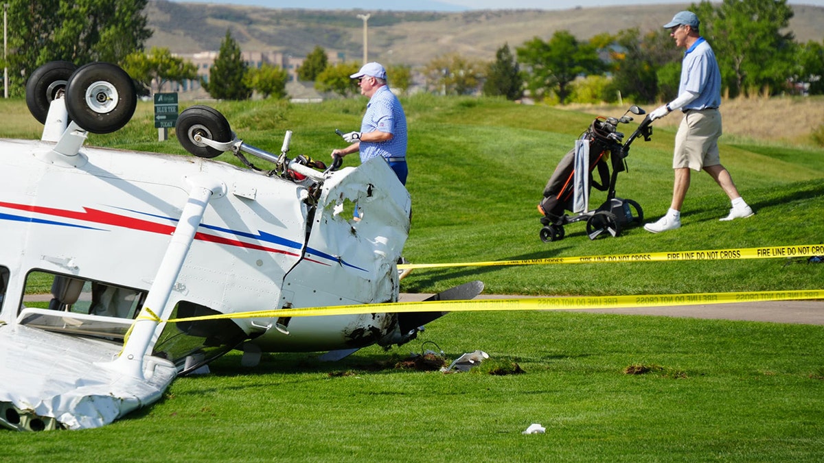 Plane crash on golf course in Colorado