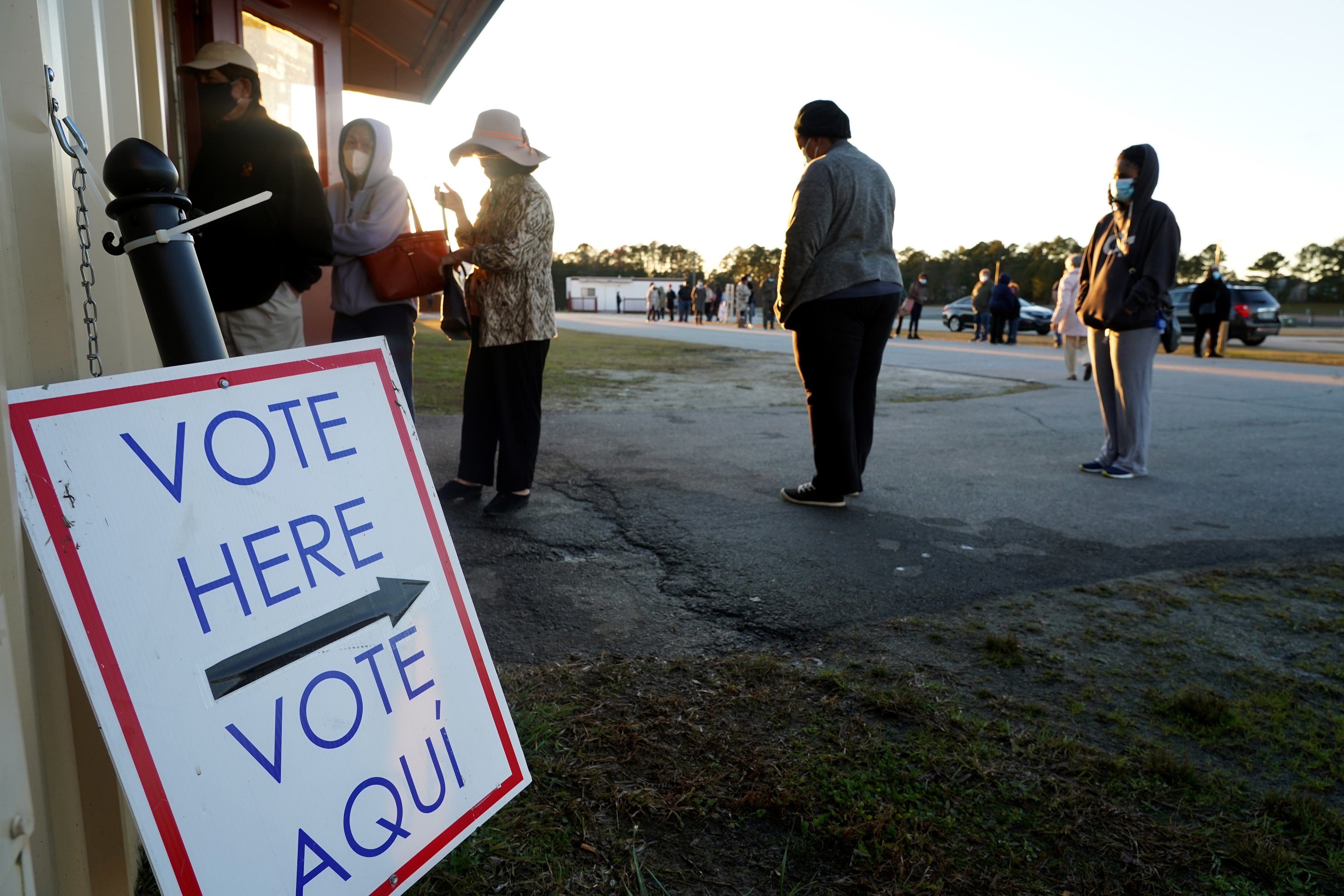 People line up to vote in Atlanta in 2020.