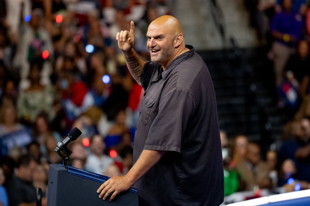 Pennsylvania Senator John Fetterman, one of Joe Biden’s loudest supporters, endorsed Kamala Harris onstage at the Democratic convention in August