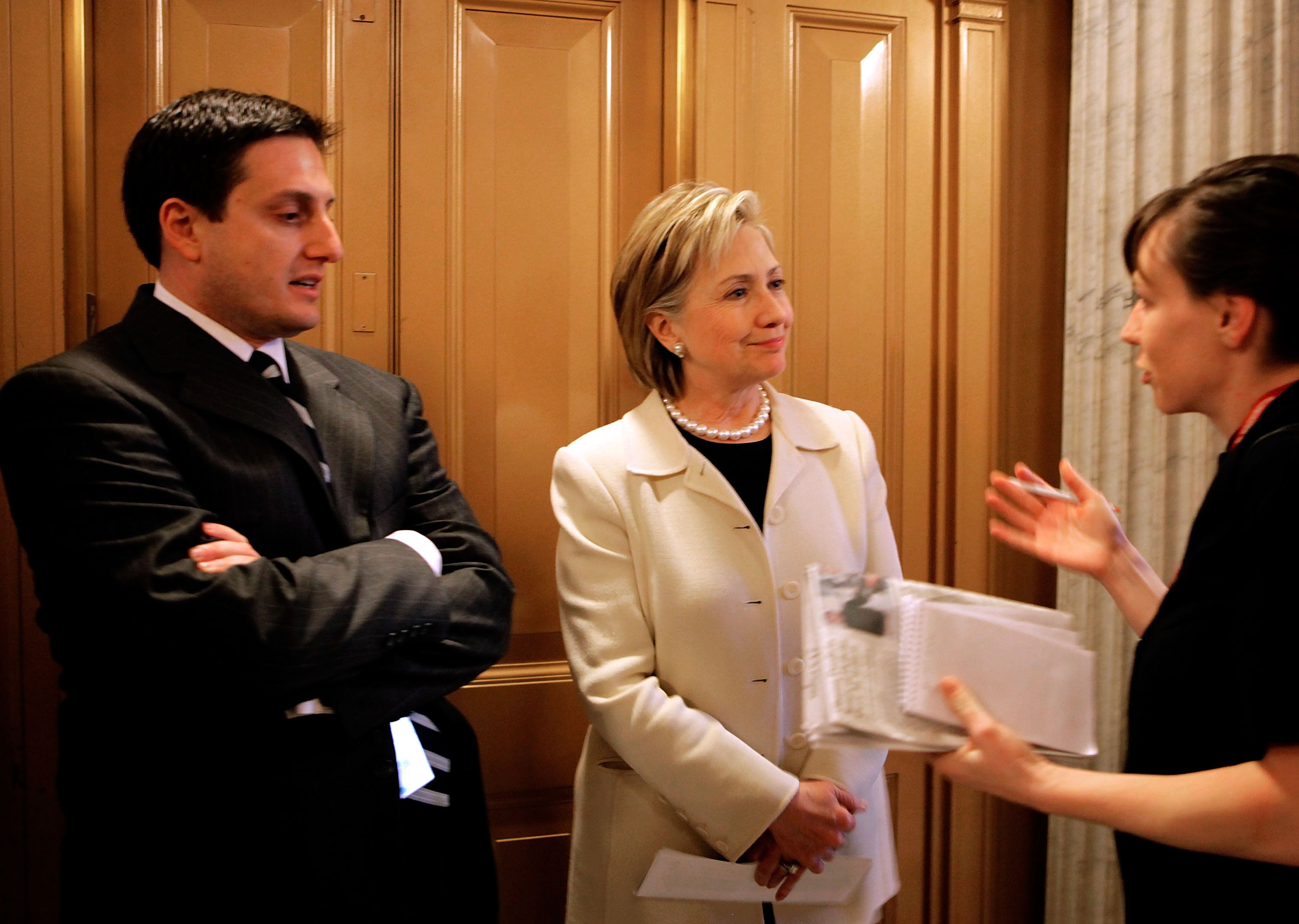 Phillipe Reines (left) has previously played Donald Trump during debate prep with Hillary Clinton and Joe Biden