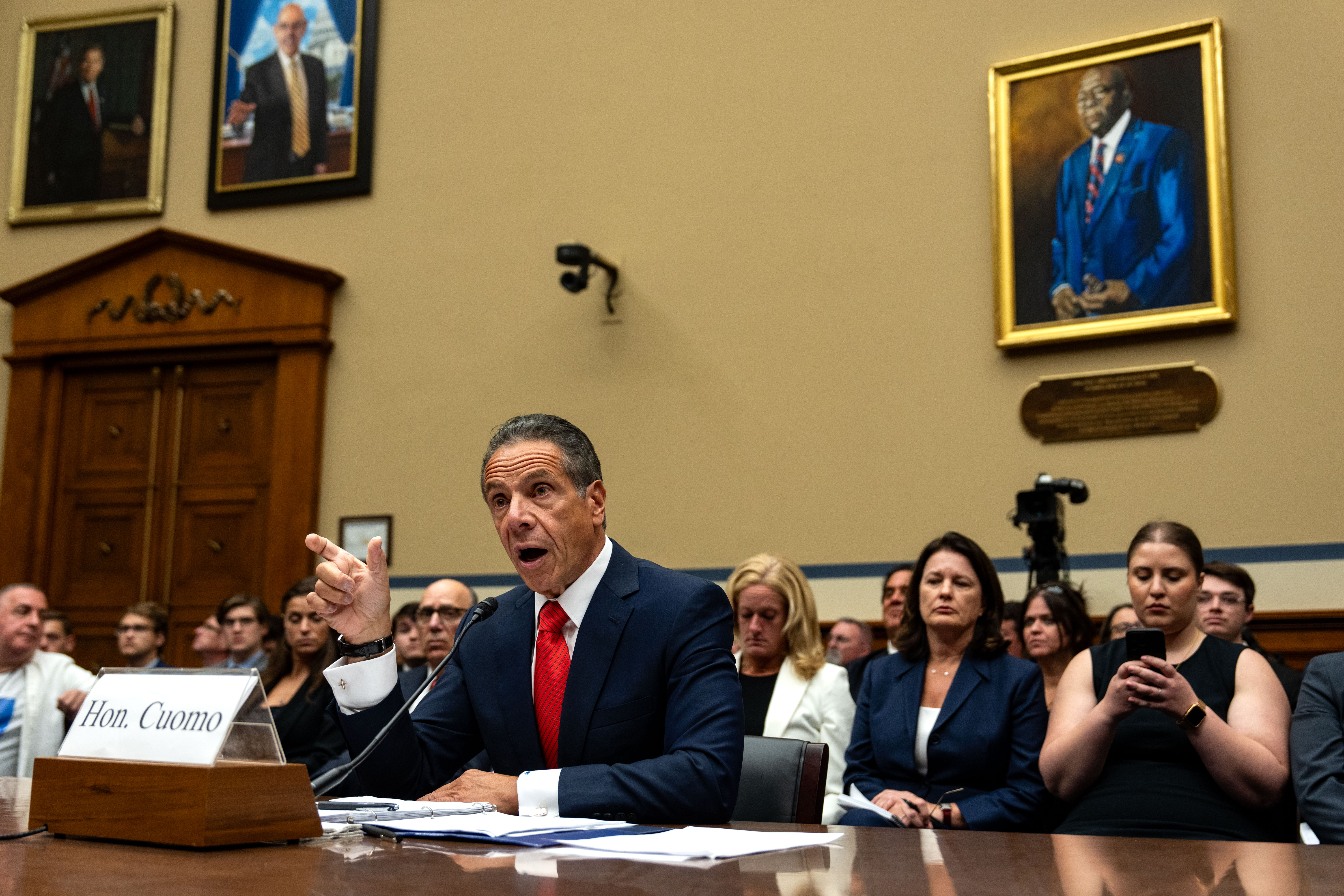 Former governor Andrew Cuomo testifies to the House Select Subcommittee on the Coronavirus Pandemic