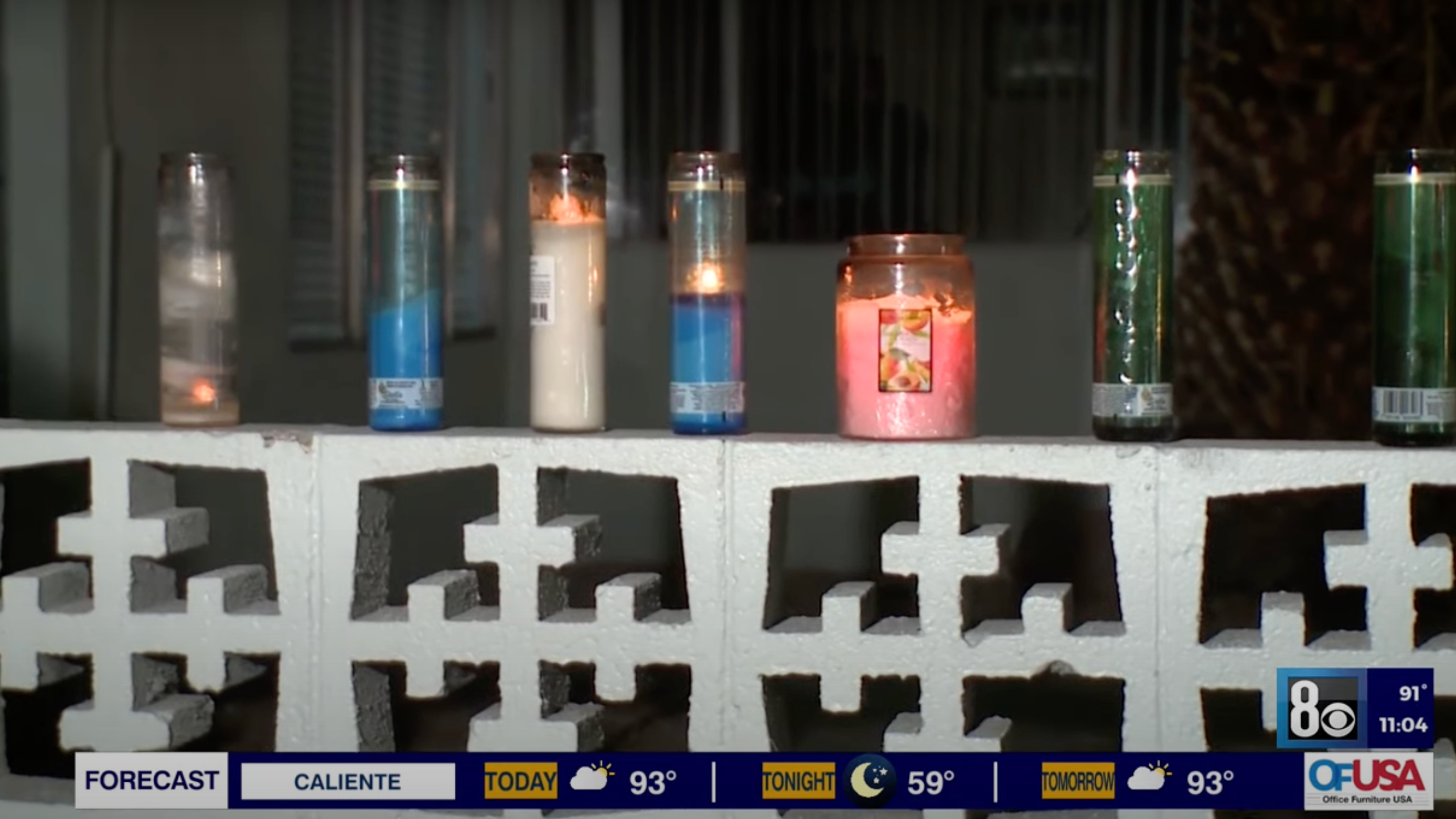 A candlelight vigil in memory of Grant Fox Sr. following his death