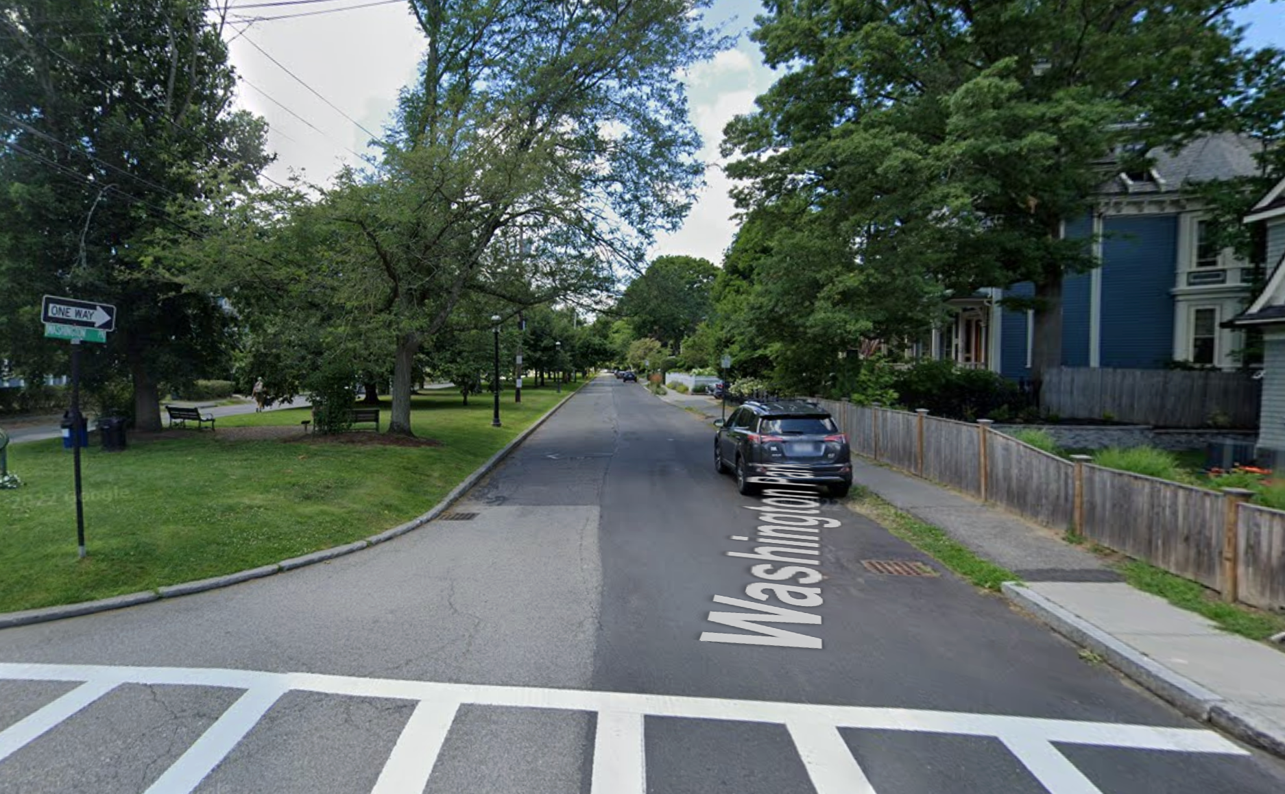 Shooting took place between Washington and Harvard Street in Newton (pictured)