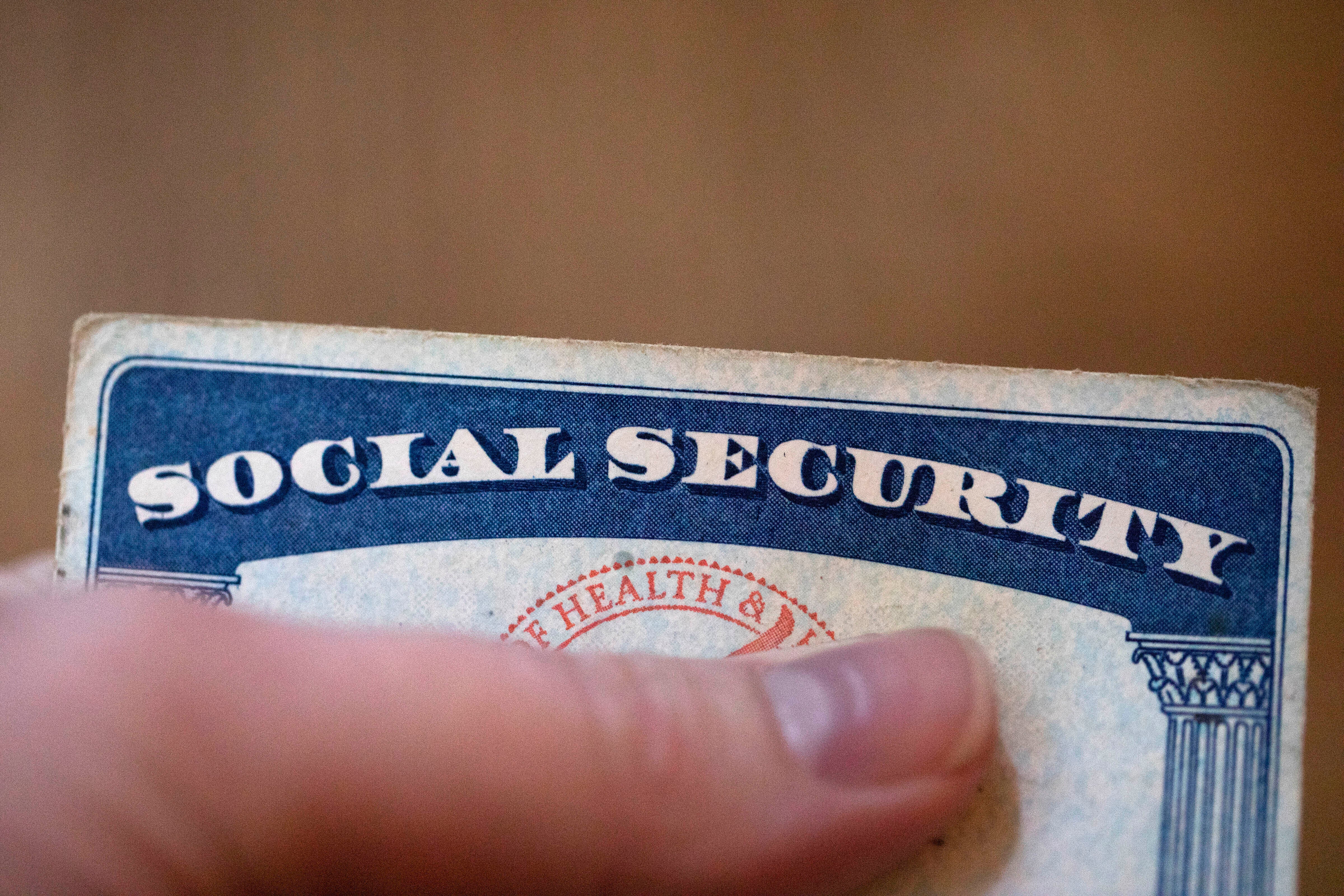 A social security card