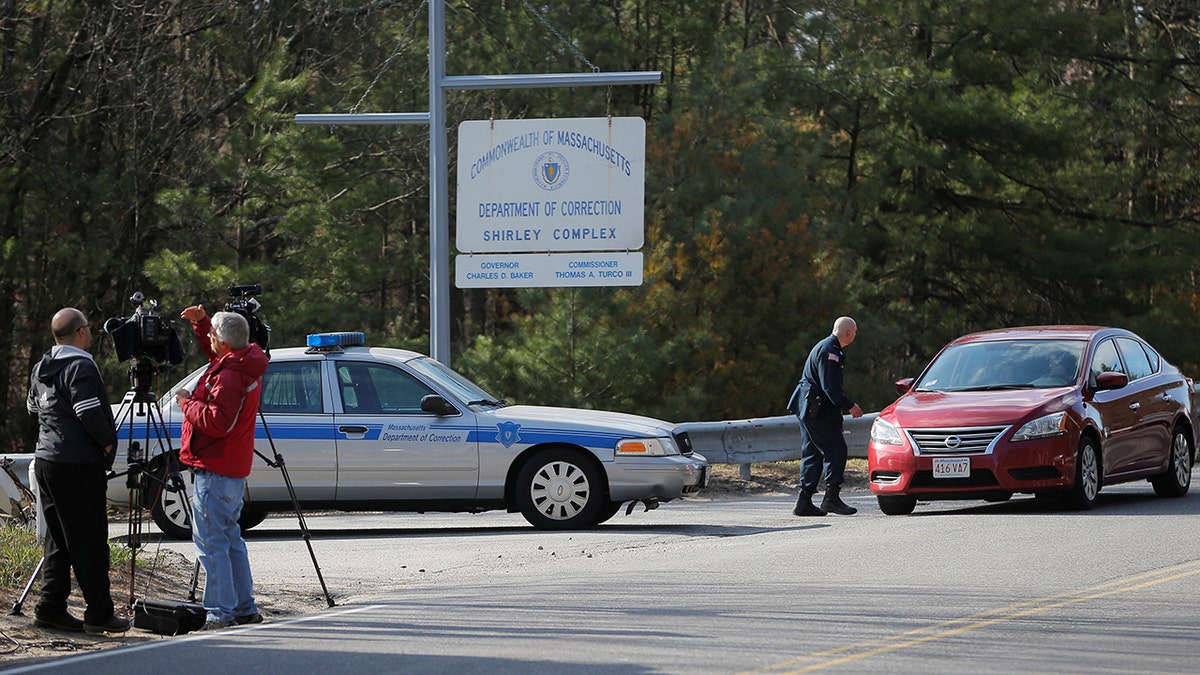 Media outside Souza-Baranowski Correctional Center