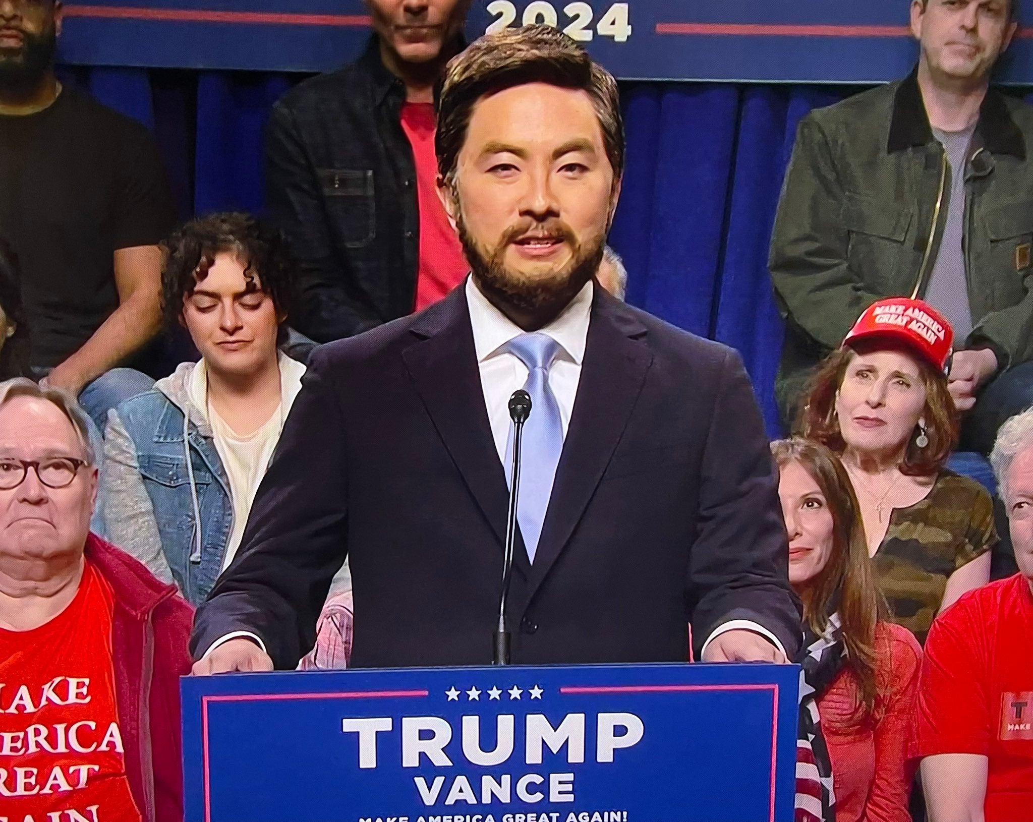 Bowen Yang appears as JD Vance on Saturday Night Live on Saturday