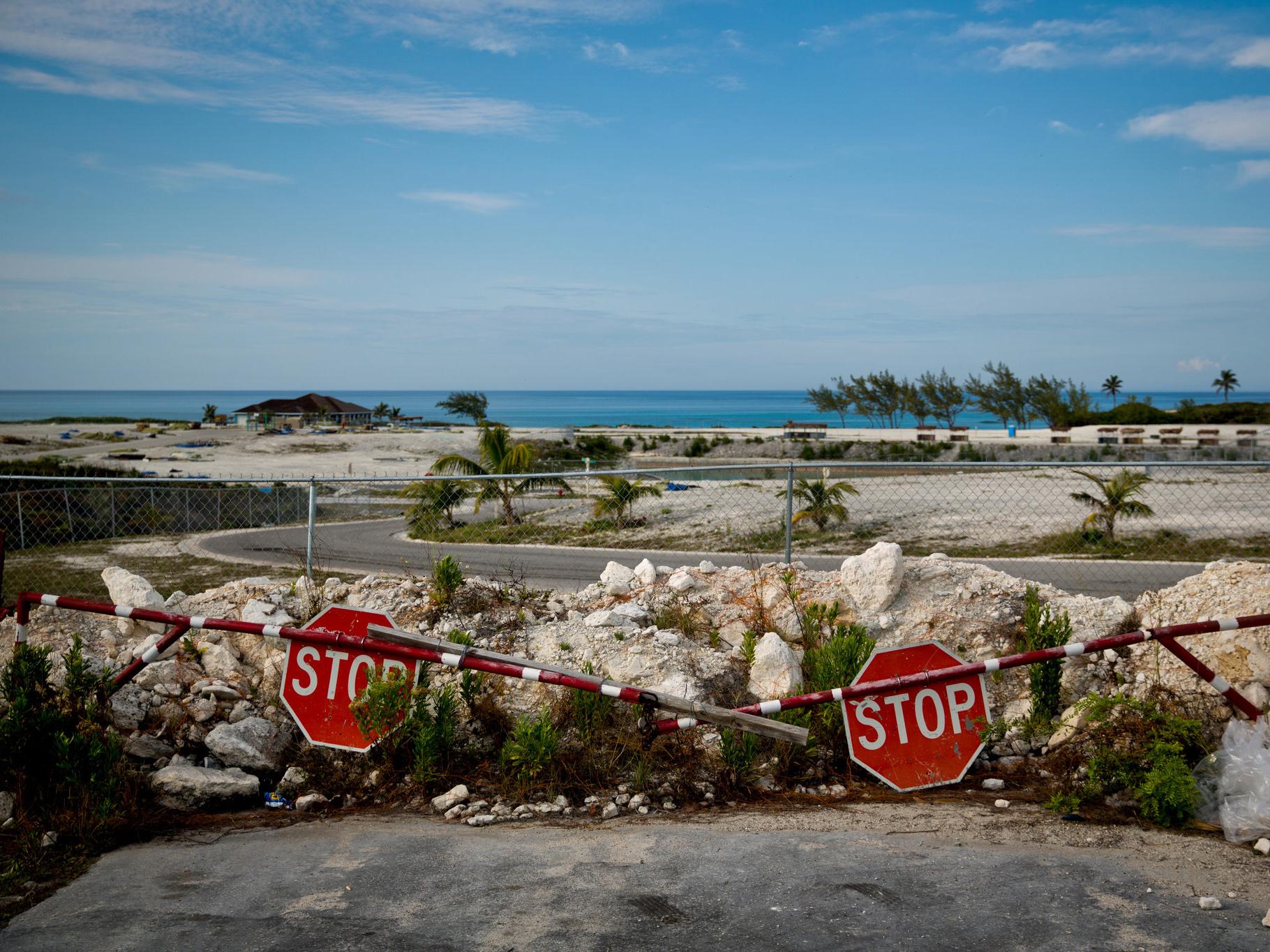 Trash and remnants of the failed first Fyre Festival re on the site in Great Exuma, the Bahamas.