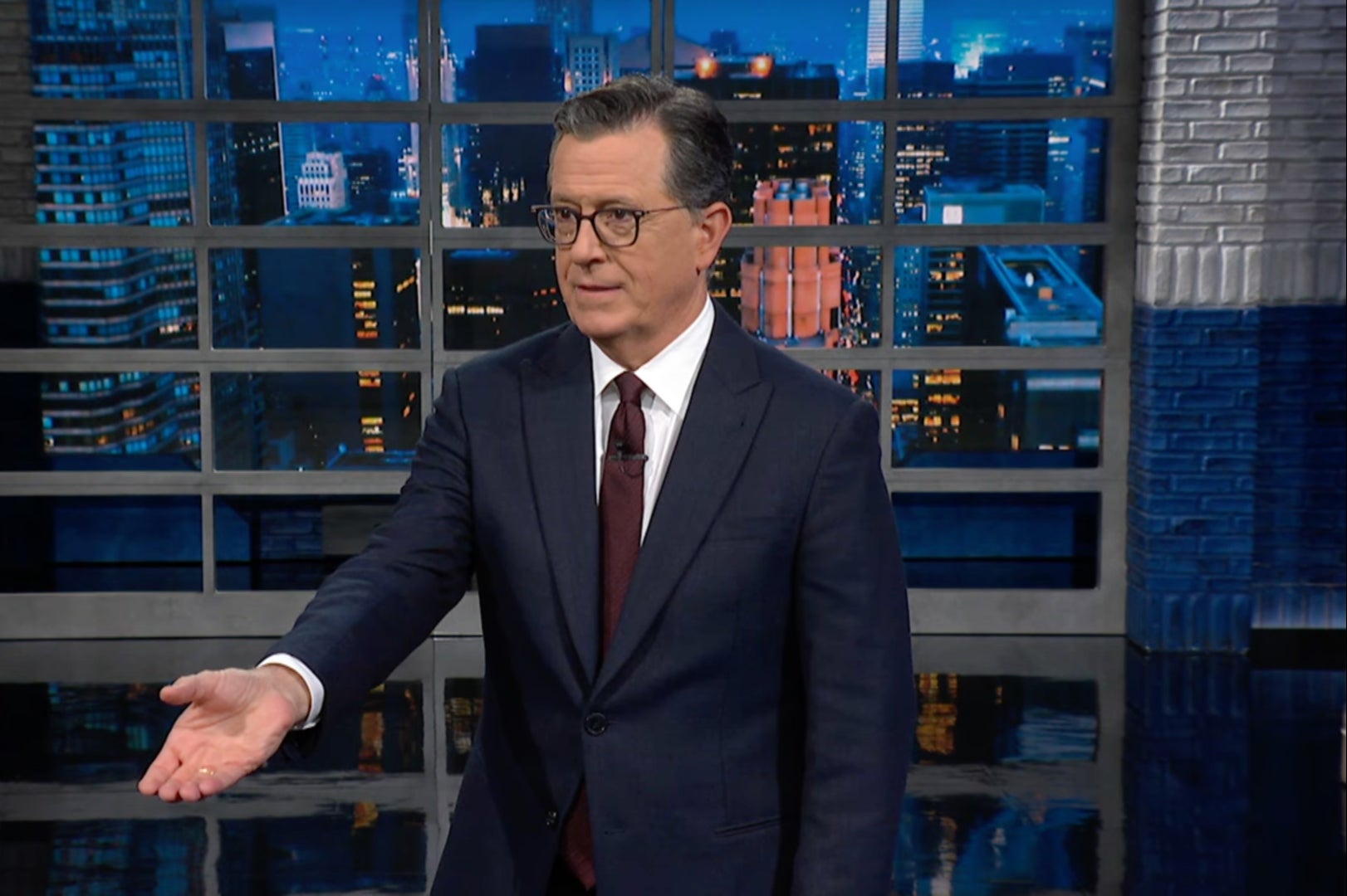 Stephen Colbert mocked JD Vance mercilessly for a resurfaced clip showing his grabbing a woman’s fist bump