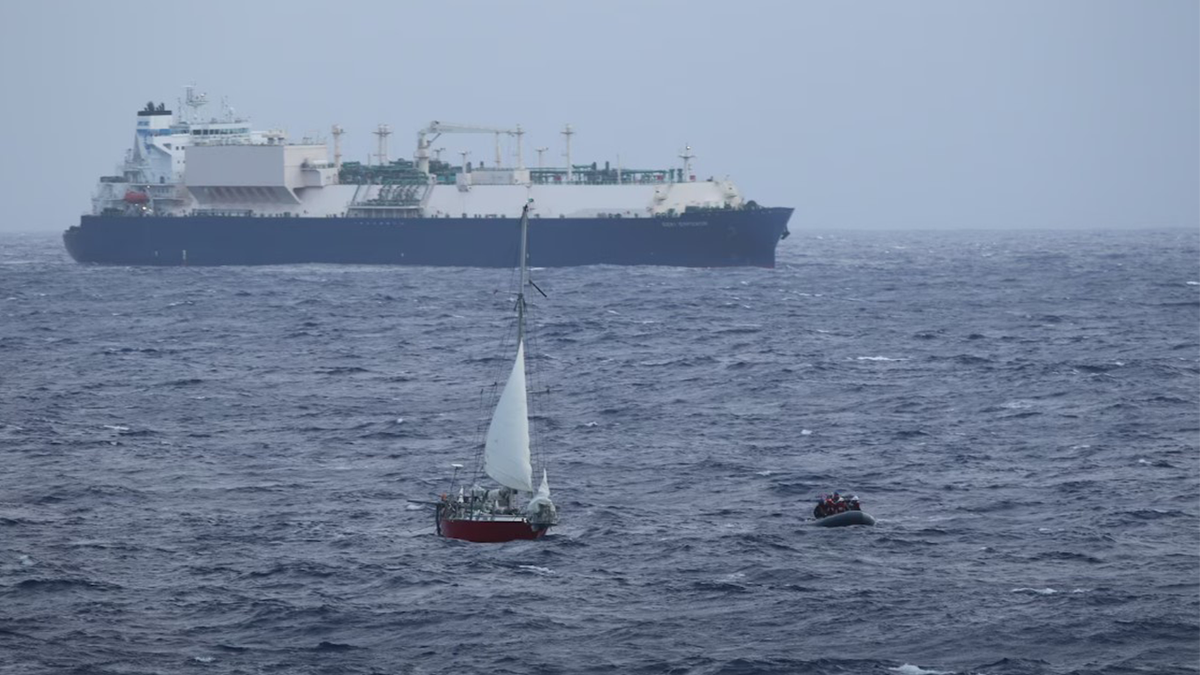 The Coast Guard and Navy rescued a distressed woman, child and their pets from a sailboat