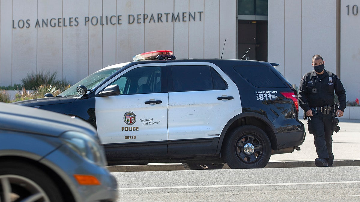 Officer outside HQ