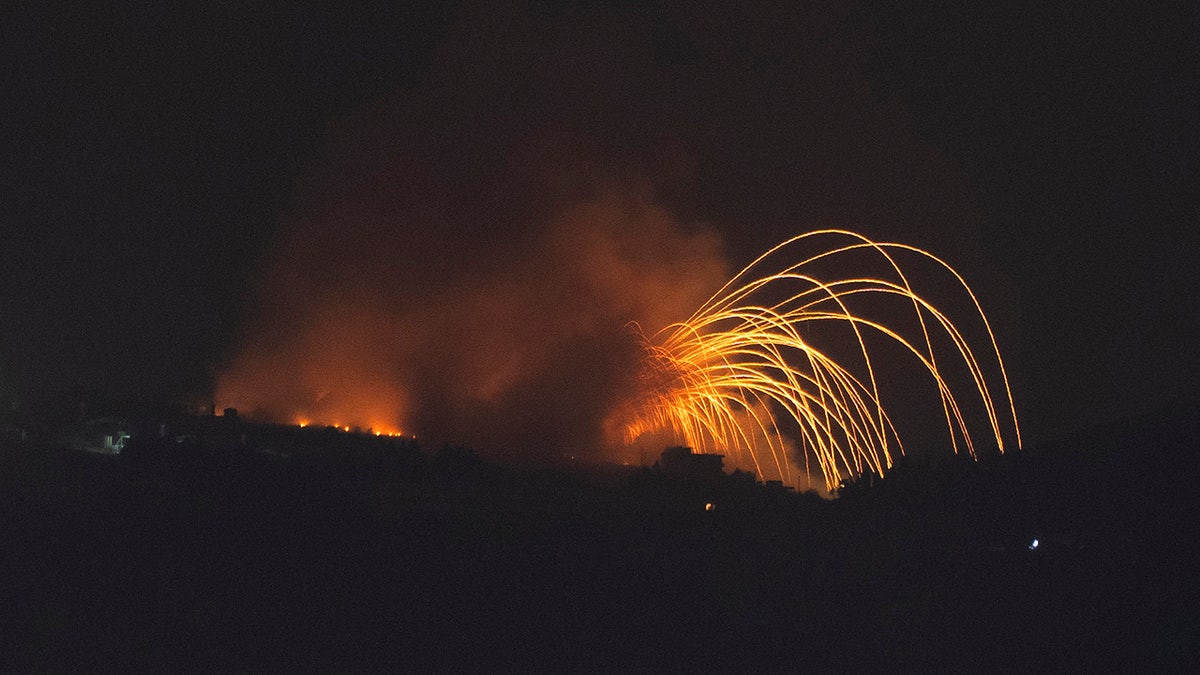 Israeli shelling hit an area in southern Lebanon as seen from northern Israel