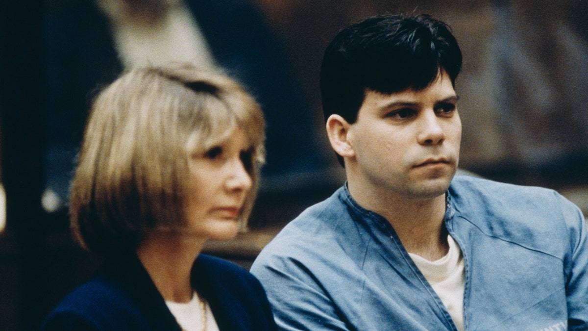 Trial of the Menendez brothers in Los Angeles - Lyle Menendez with his attorney, Jill Lansing. Los Angeles, March 9, 1994. 