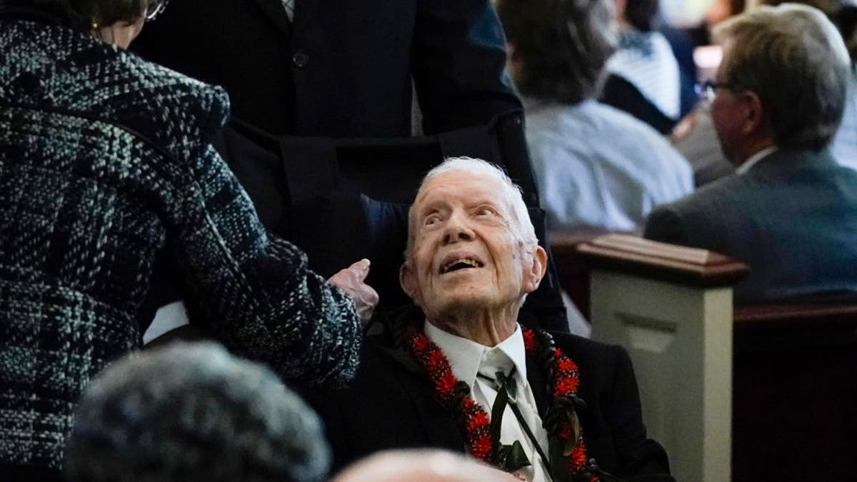 Jimmy Carter at wife's funeral