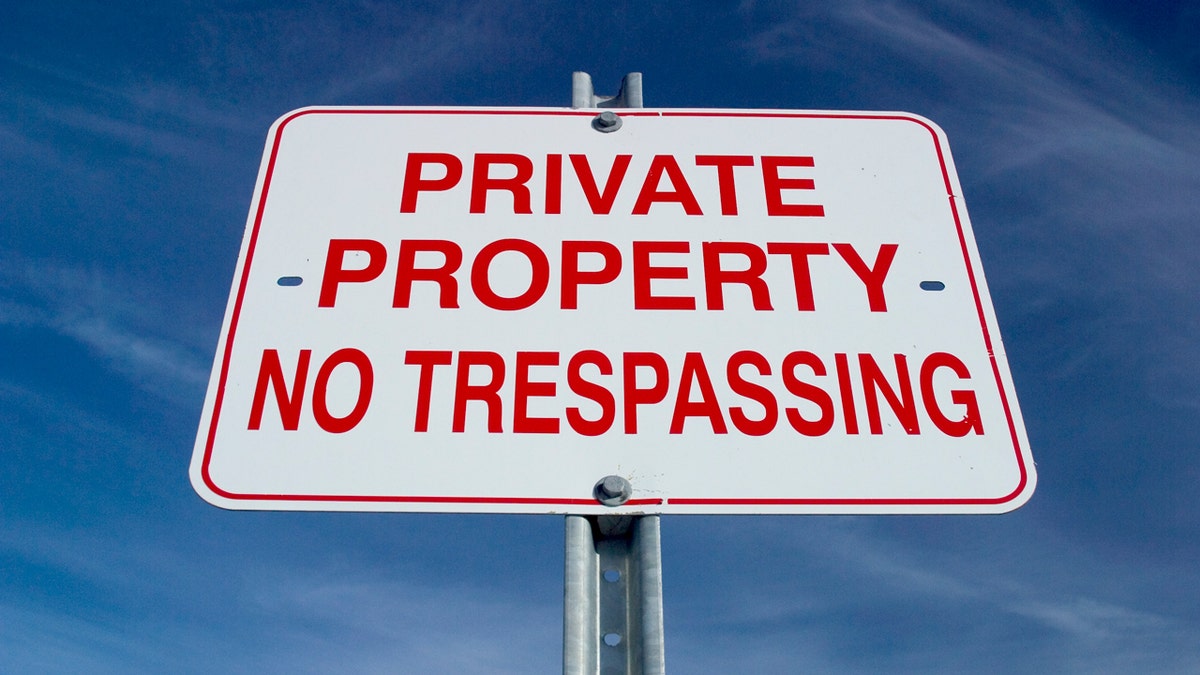 Private property sign