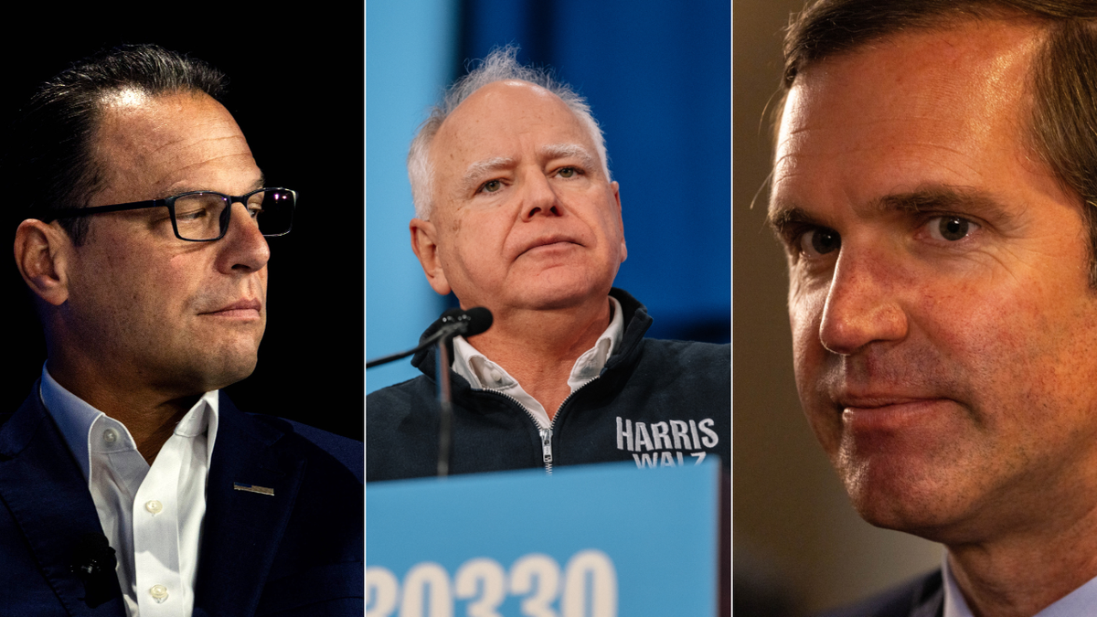 Governors Josh Shapiro of Pennsylvania, Tim Walz of Minnesota and Andy Beshear of Kentucky. All three are long-time Democrats.