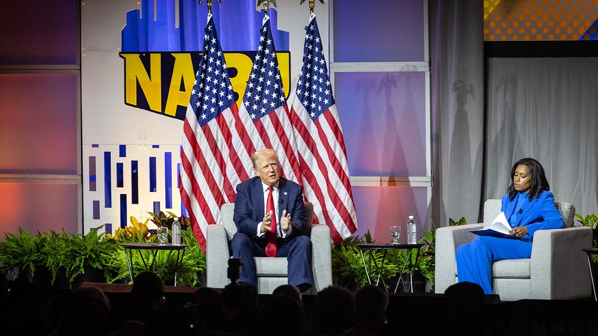 Trump visits the National Association of Black Journalists (NABJ) convention