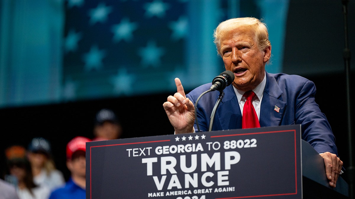 Trump in Georgia closeup shot