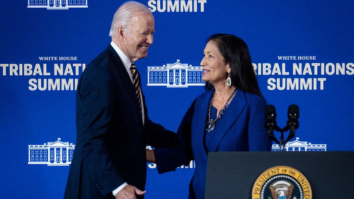 President Biden delivers remarks at the 2022 White House Tribal Nations Summit at the Department of the Interior on Nov. 30.